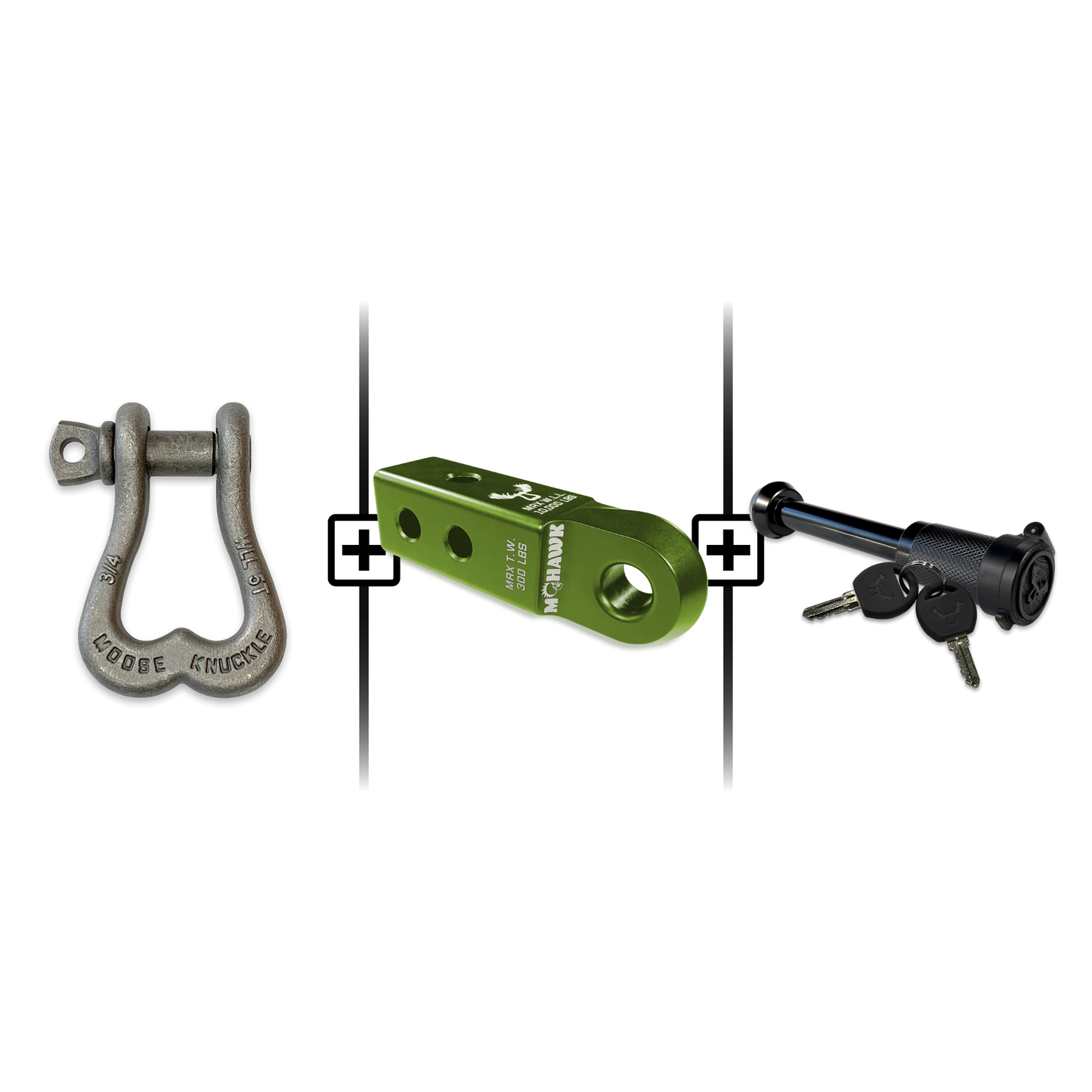 XL Shackle 3/4 Mohawk Receiver 2.0 Hitch Pin Bundle
