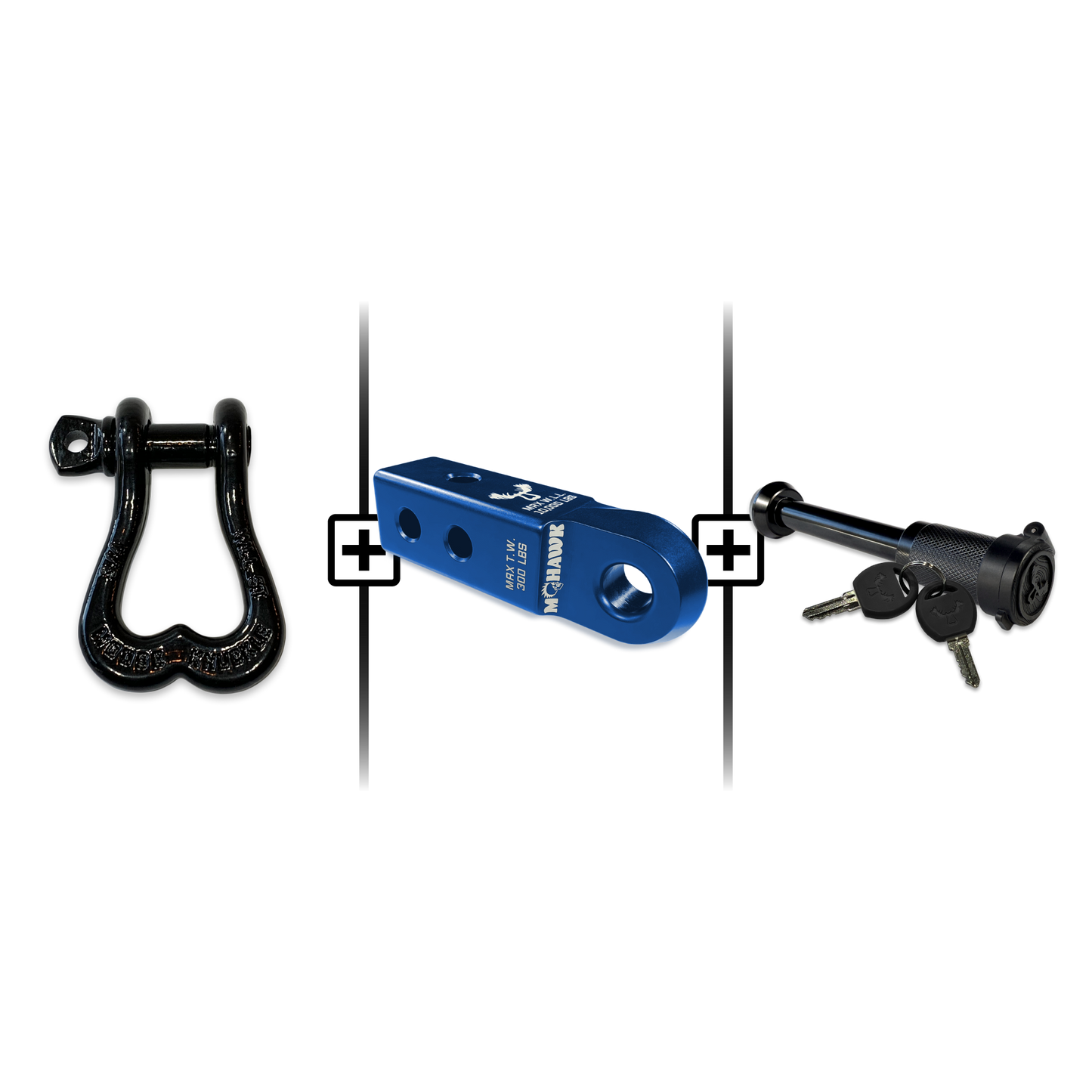 XL Shackle 3/4 Mohawk Receiver 2.0 Hitch Pin Bundle