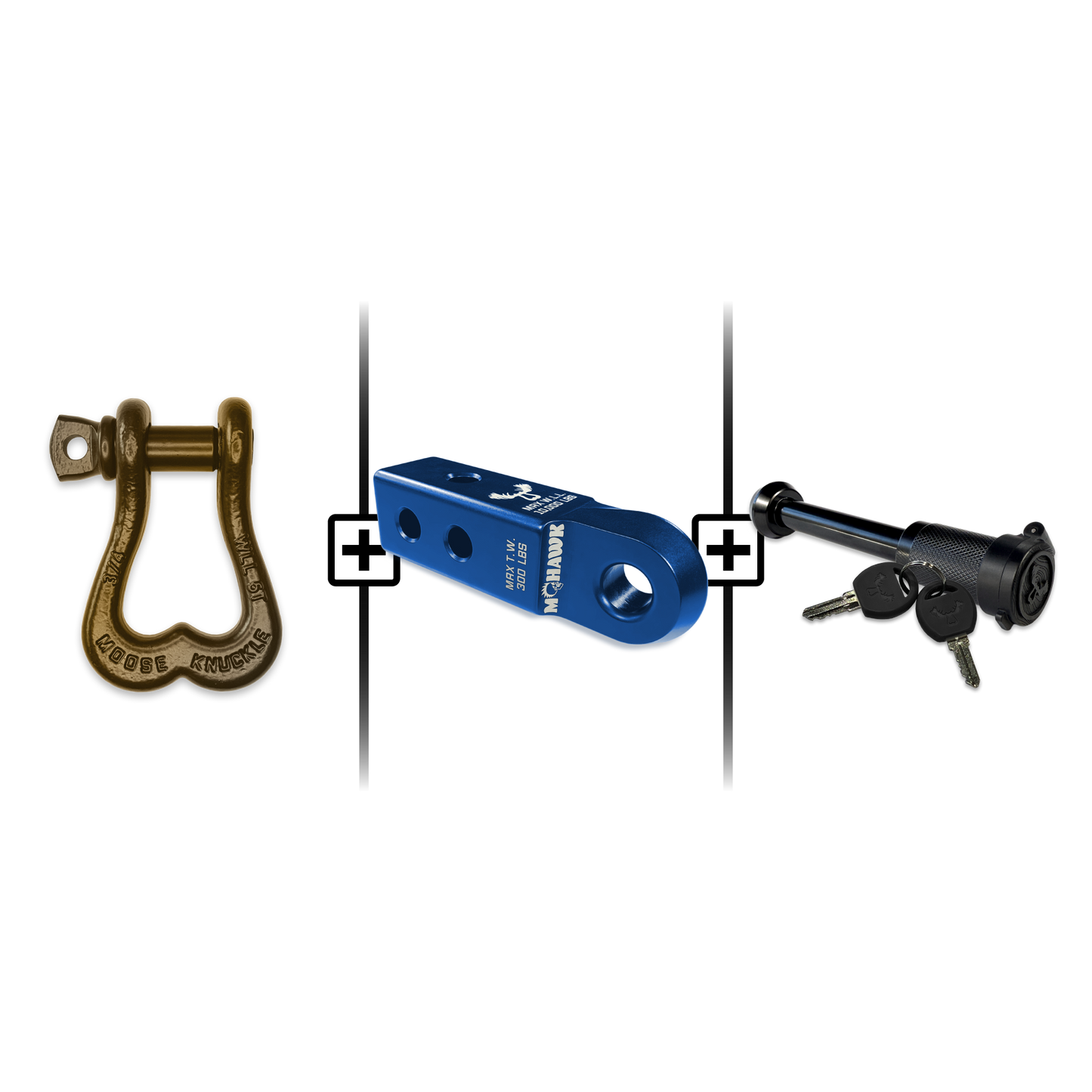 XL Shackle 3/4 Mohawk Receiver 2.0 Hitch Pin Bundle