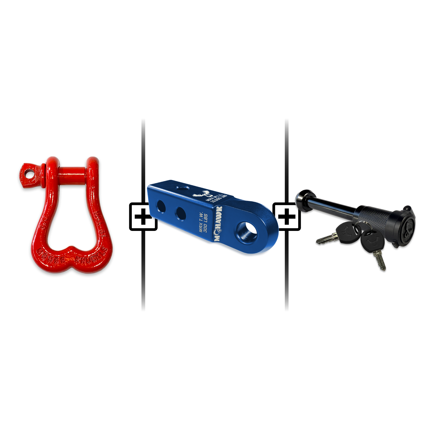 XL Shackle 3/4 Mohawk Receiver 2.0 Hitch Pin Bundle