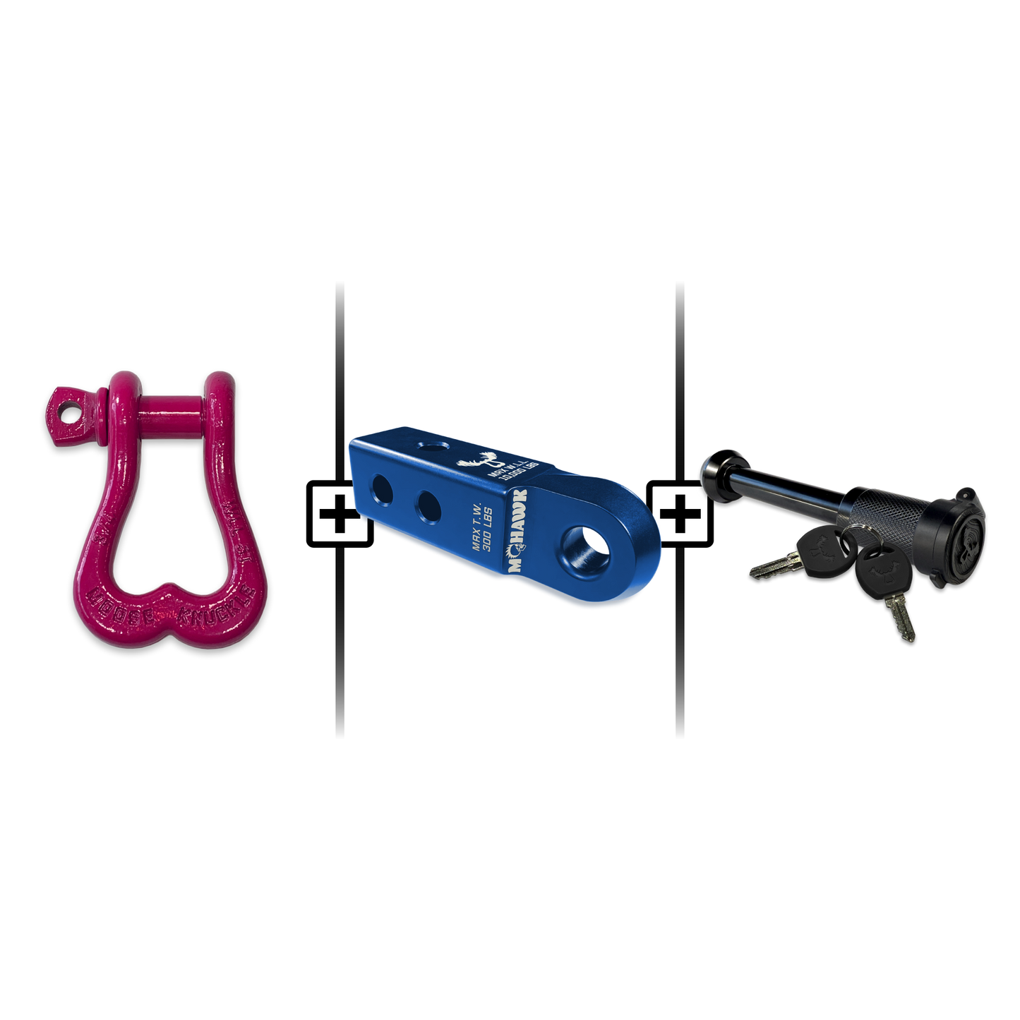 XL Shackle 3/4 Mohawk Receiver 2.0 Hitch Pin Bundle