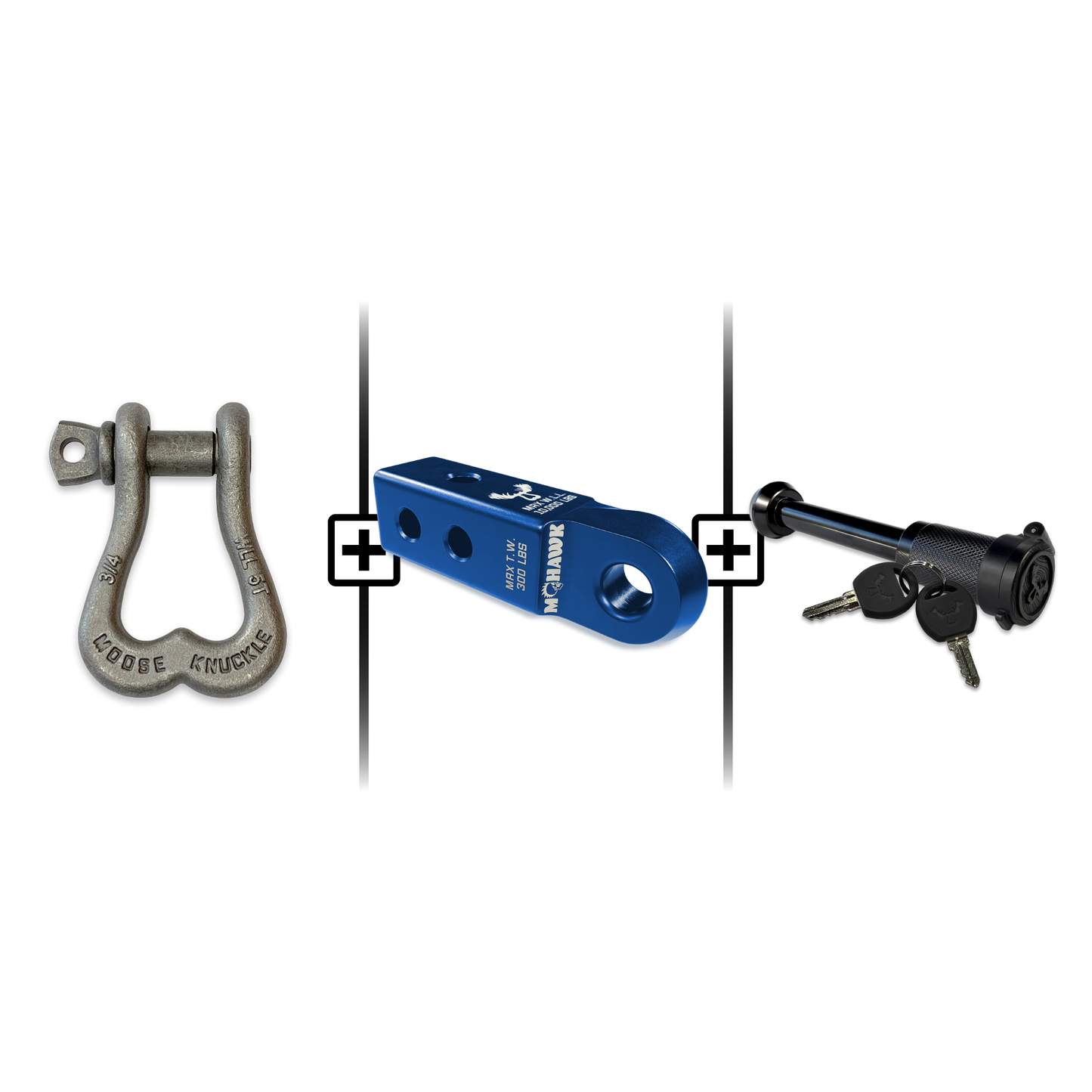 XL Shackle 3/4 Mohawk Receiver 2.0 Hitch Pin Bundle