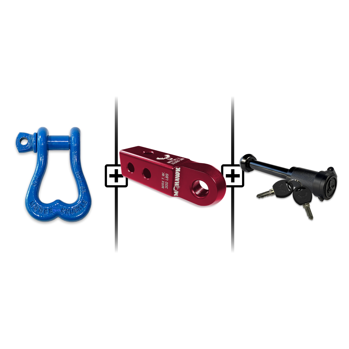 XL Shackle 3/4 Mohawk Receiver 2.0 Hitch Pin Bundle