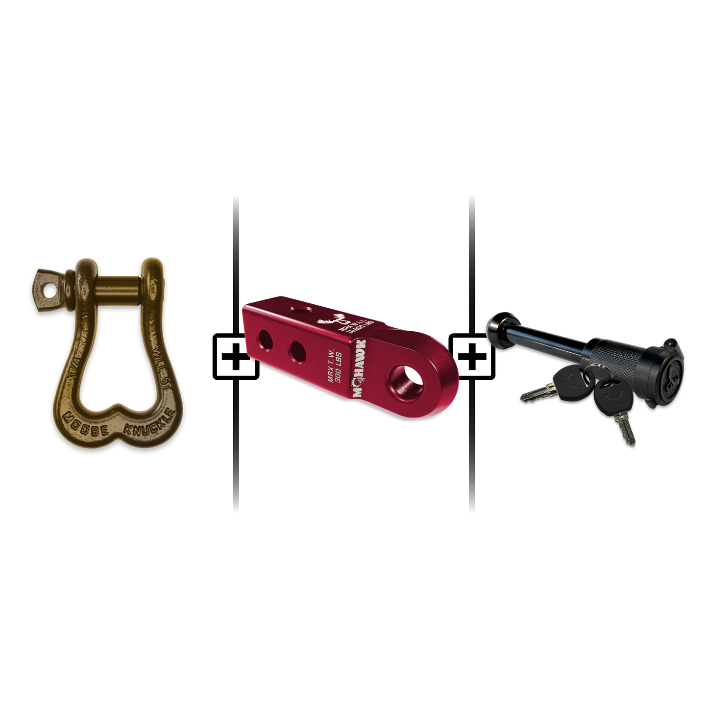 XL Shackle 3/4 Mohawk Receiver 2.0 Hitch Pin Bundle