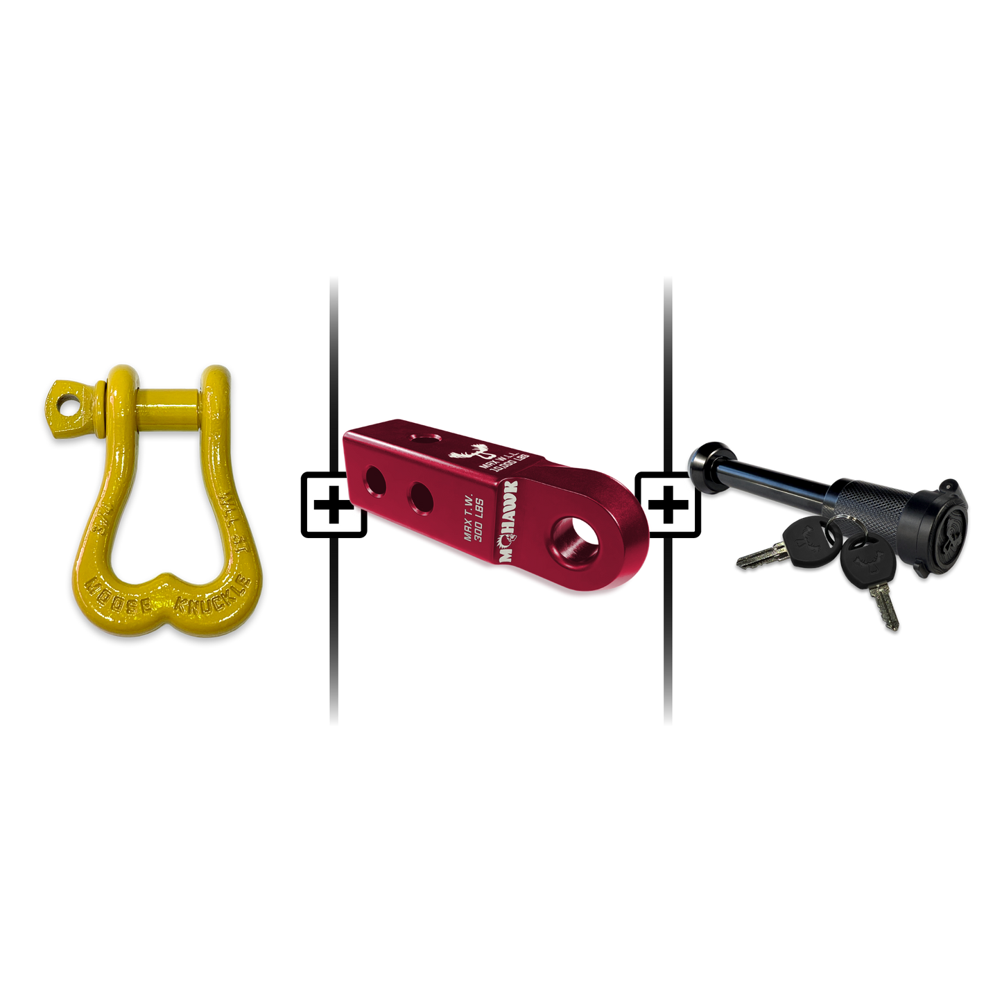 XL Shackle 3/4 Mohawk Receiver 2.0 Hitch Pin Bundle
