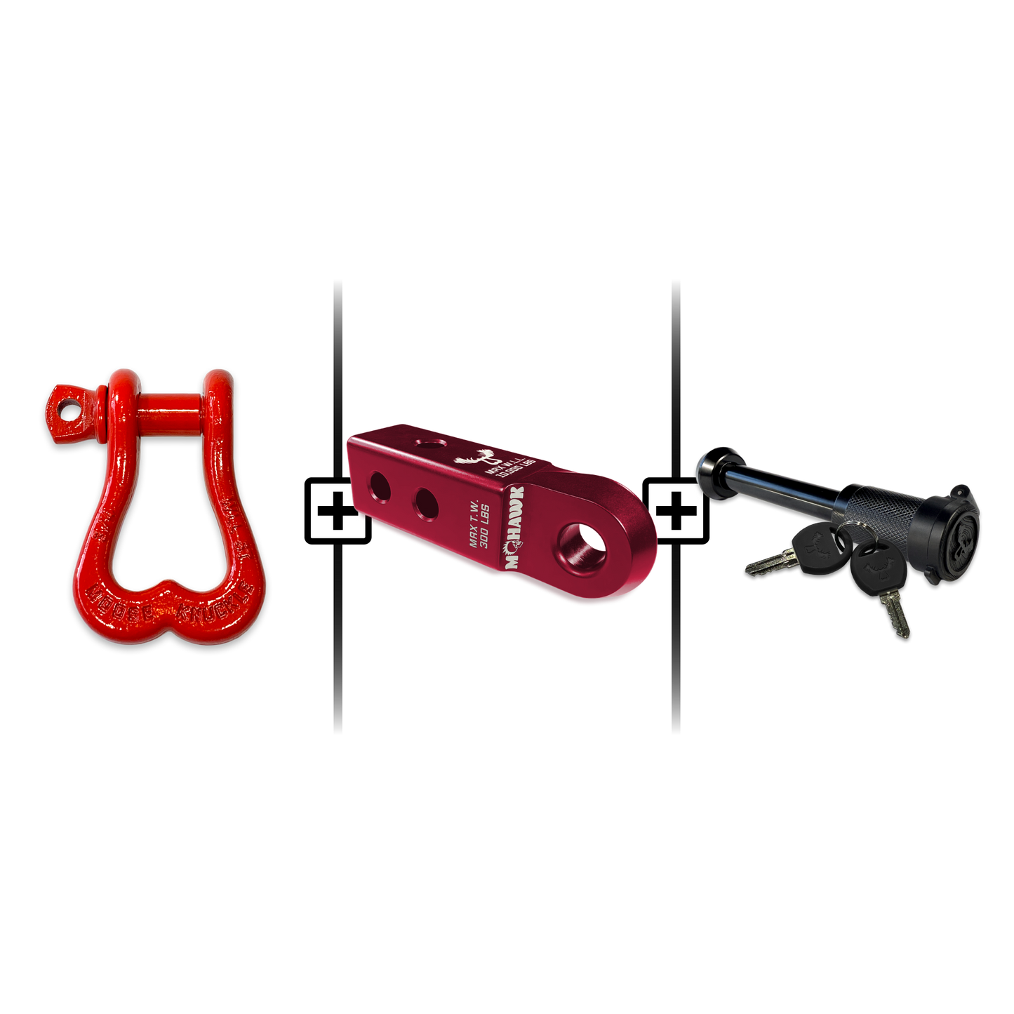 XL Shackle 3/4 Mohawk Receiver 2.0 Hitch Pin Bundle