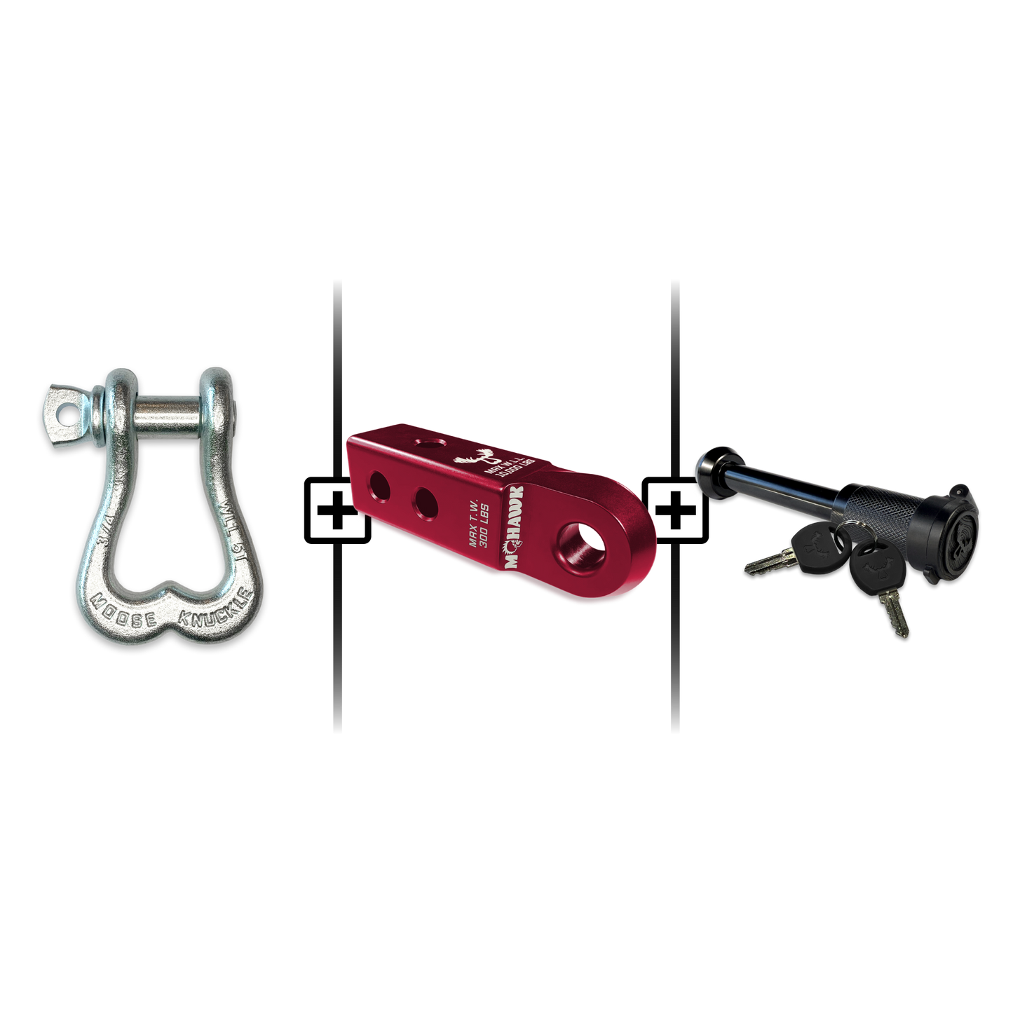 XL Shackle 3/4 Mohawk Receiver 2.0 Hitch Pin Bundle