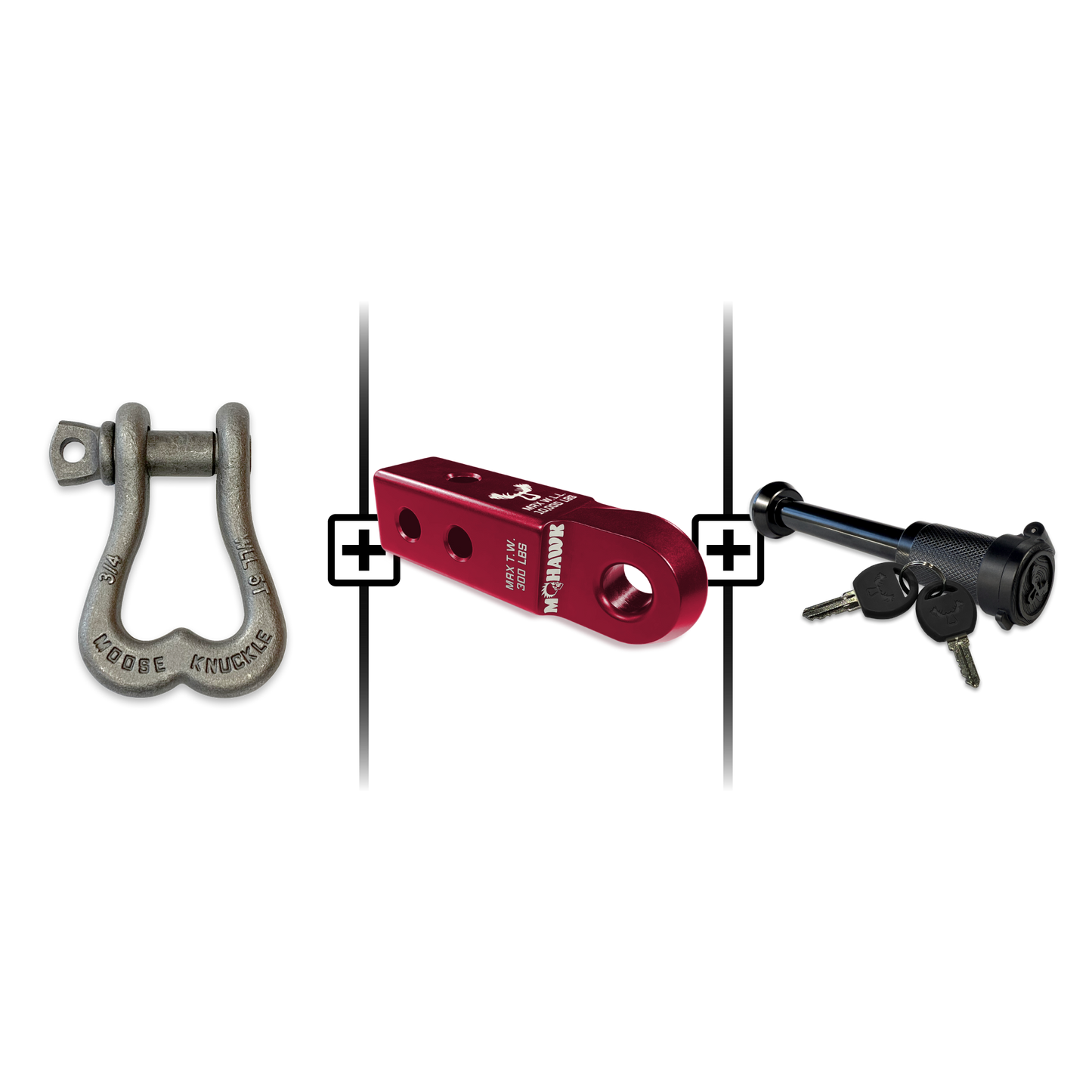 XL Shackle 3/4 Mohawk Receiver 2.0 Hitch Pin Bundle