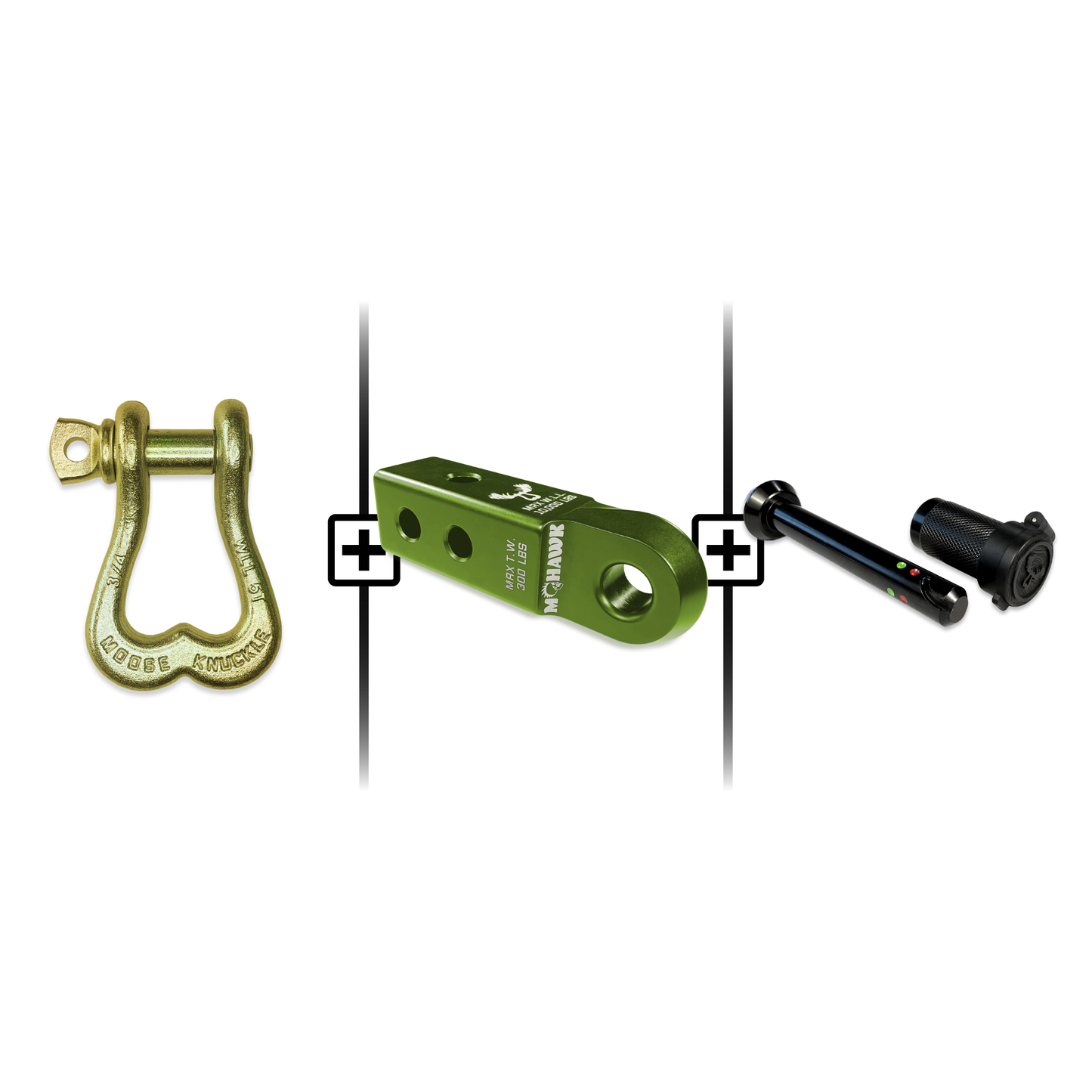 XL Shackle 3/4 Mohawk Receiver 2.0 Hitch Pin Bundle