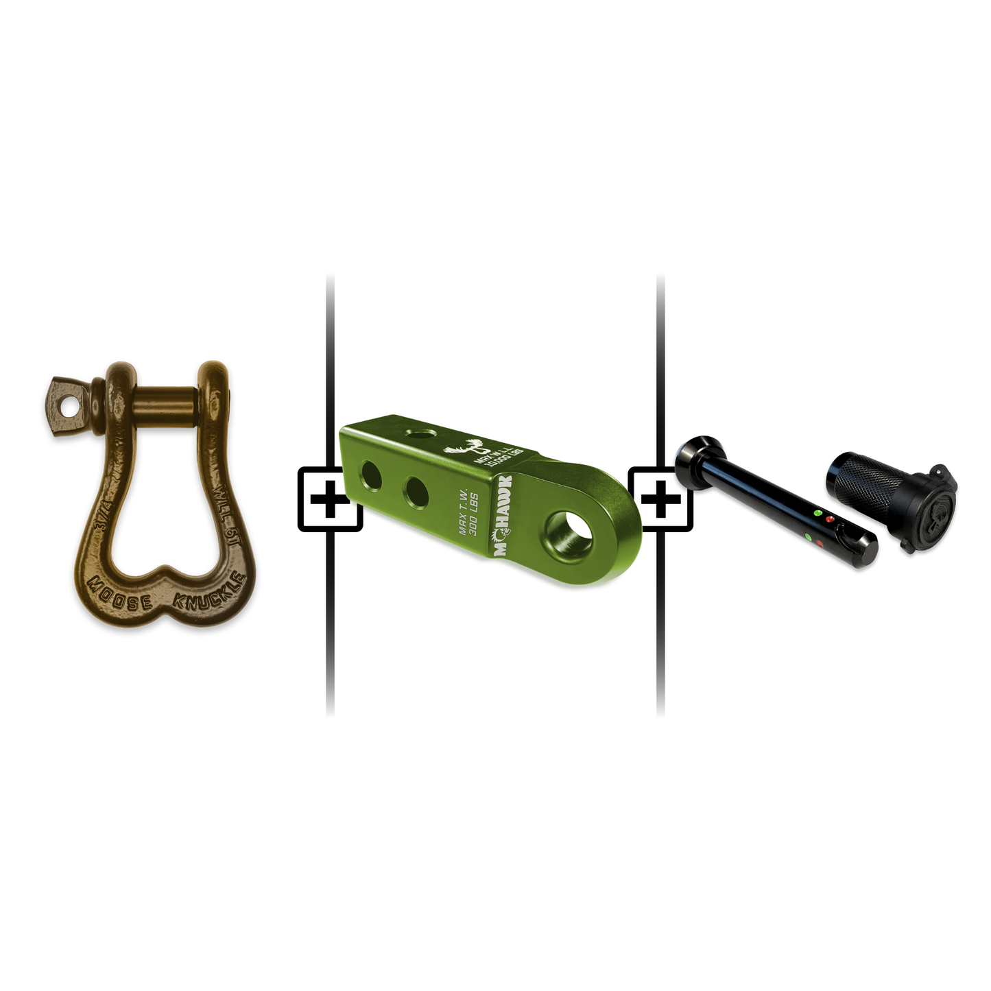 XL Shackle 3/4 Mohawk Receiver 2.0 Hitch Pin Bundle