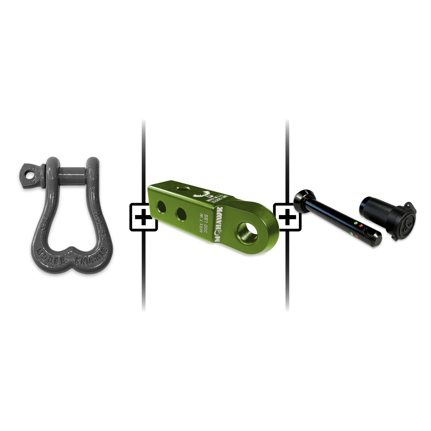 XL Shackle 3/4 Mohawk Receiver 2.0 Hitch Pin Bundle