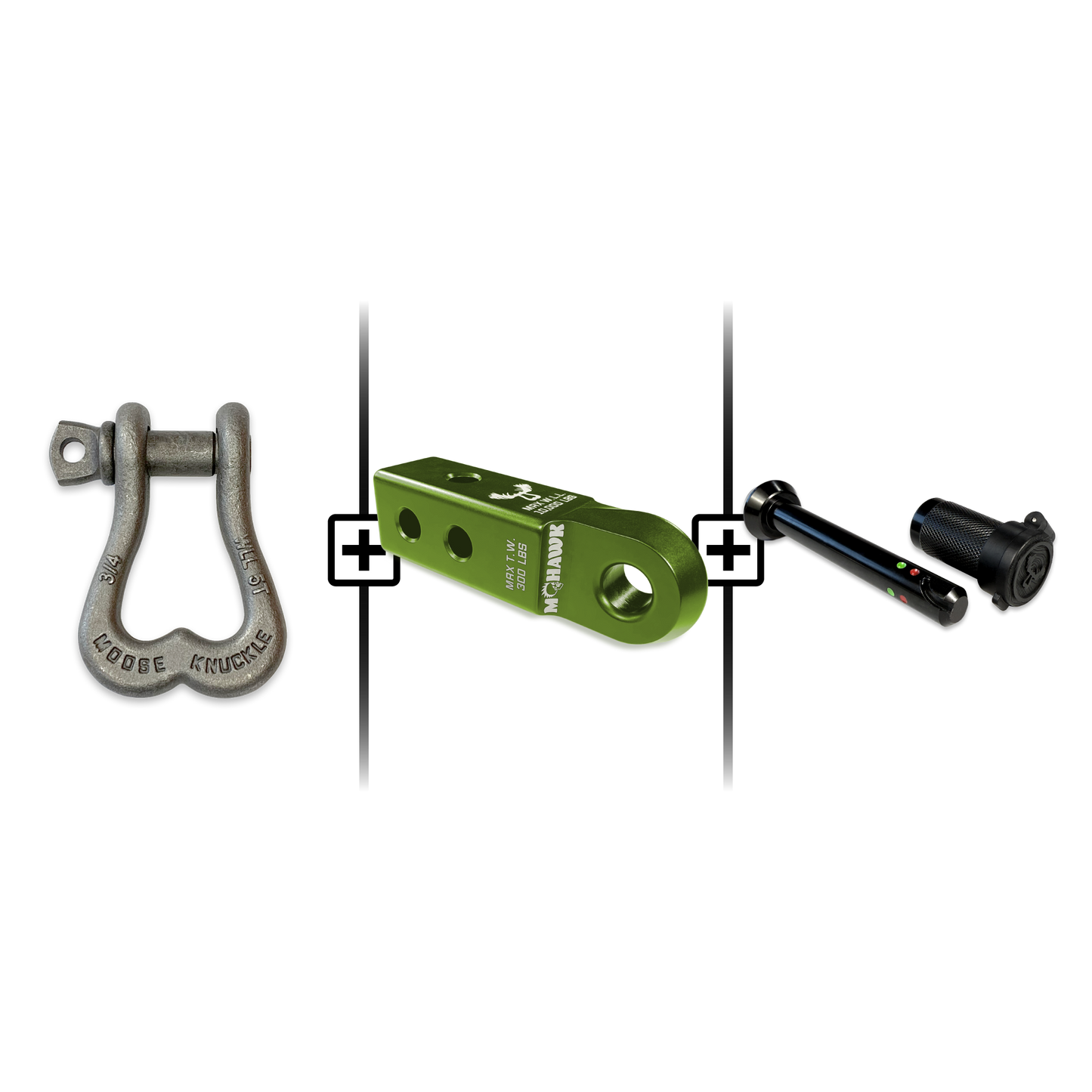 XL Shackle 3/4 Mohawk Receiver 2.0 Hitch Pin Bundle