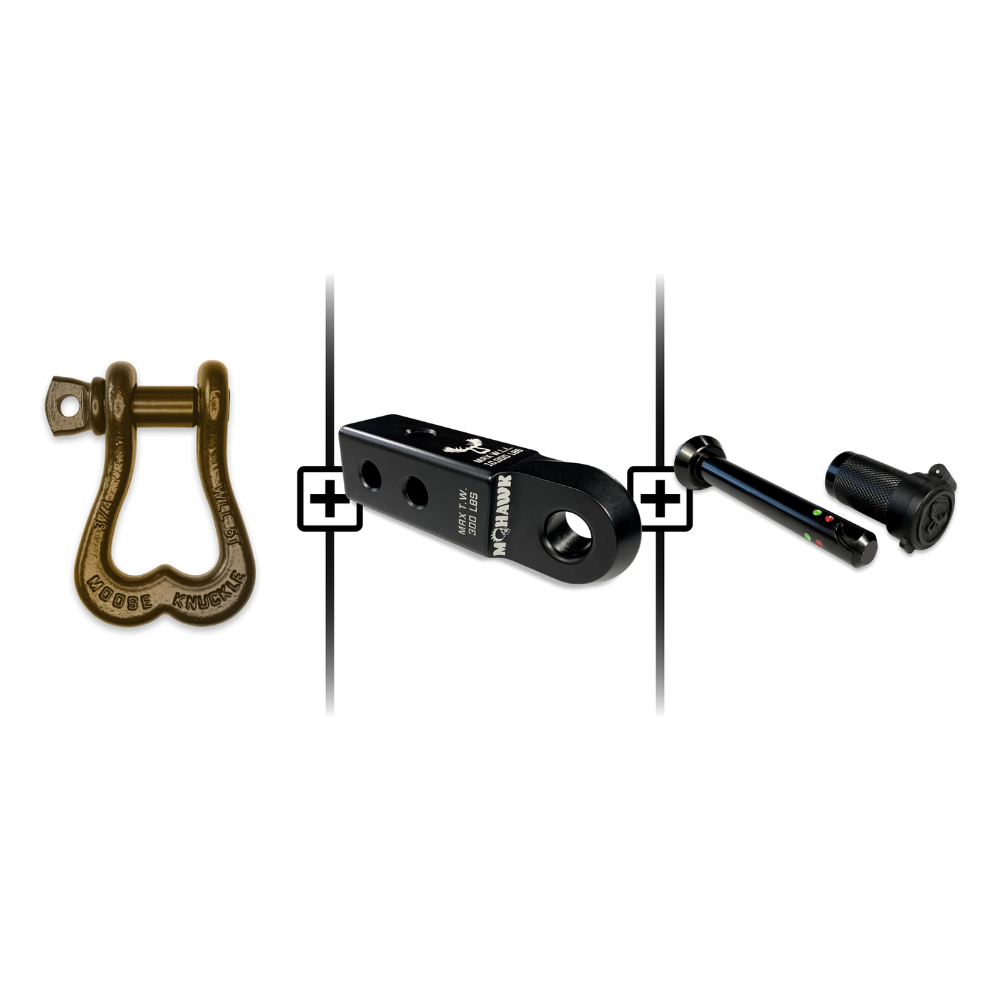 XL Shackle 3/4 Mohawk Receiver 2.0 Hitch Pin Bundle