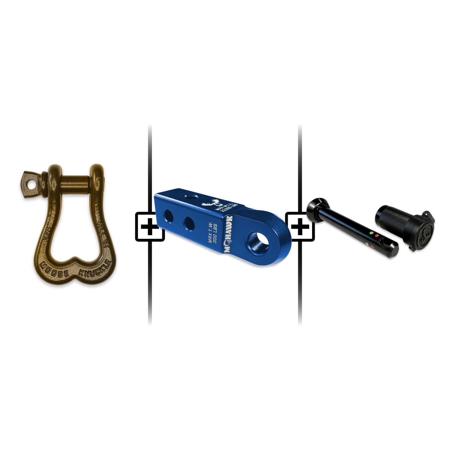 XL Shackle 3/4 Mohawk Receiver 2.0 Hitch Pin Bundle
