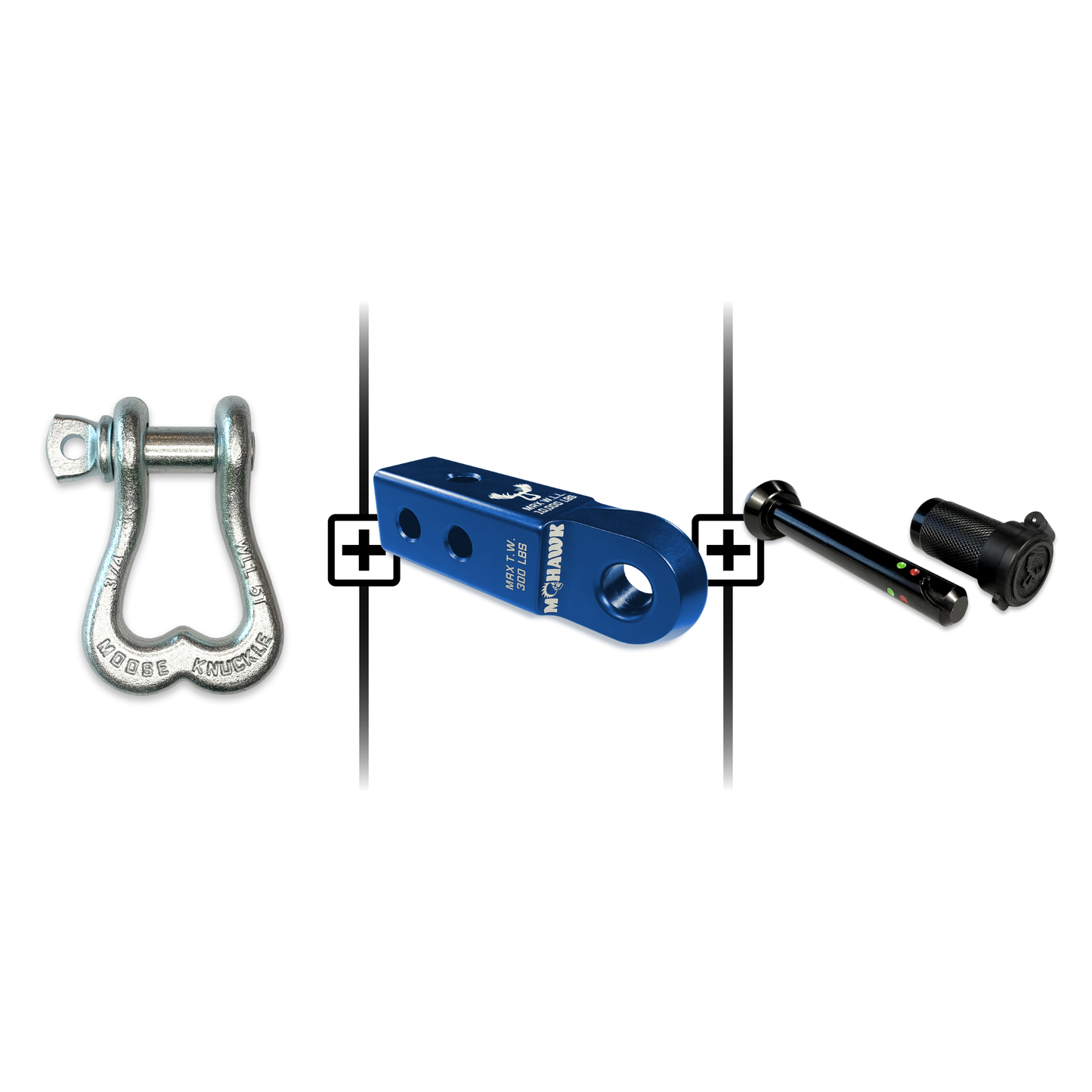 XL Shackle 3/4 Mohawk Receiver 2.0 Hitch Pin Bundle