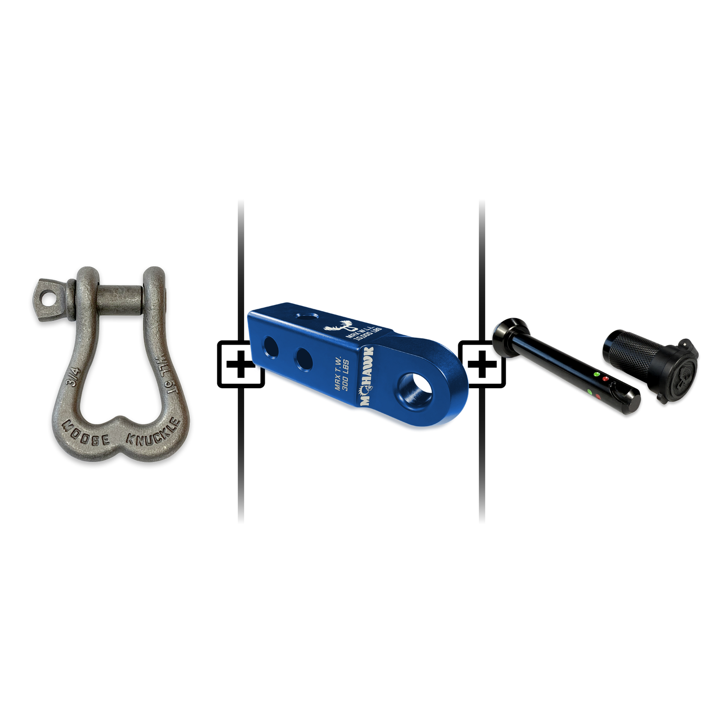 XL Shackle 3/4 Mohawk Receiver 2.0 Hitch Pin Bundle