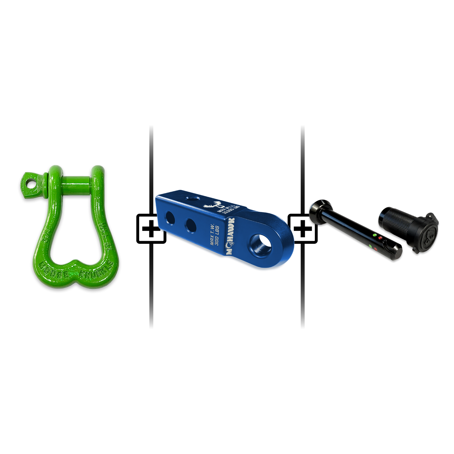 XL Shackle 3/4 Mohawk Receiver 2.0 Hitch Pin Bundle