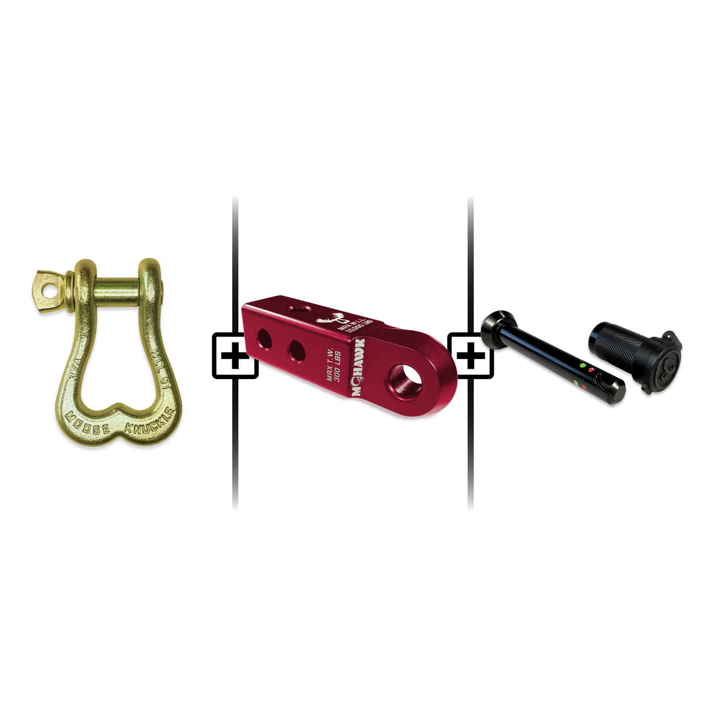 XL Shackle 3/4 Mohawk Receiver 2.0 Hitch Pin Bundle