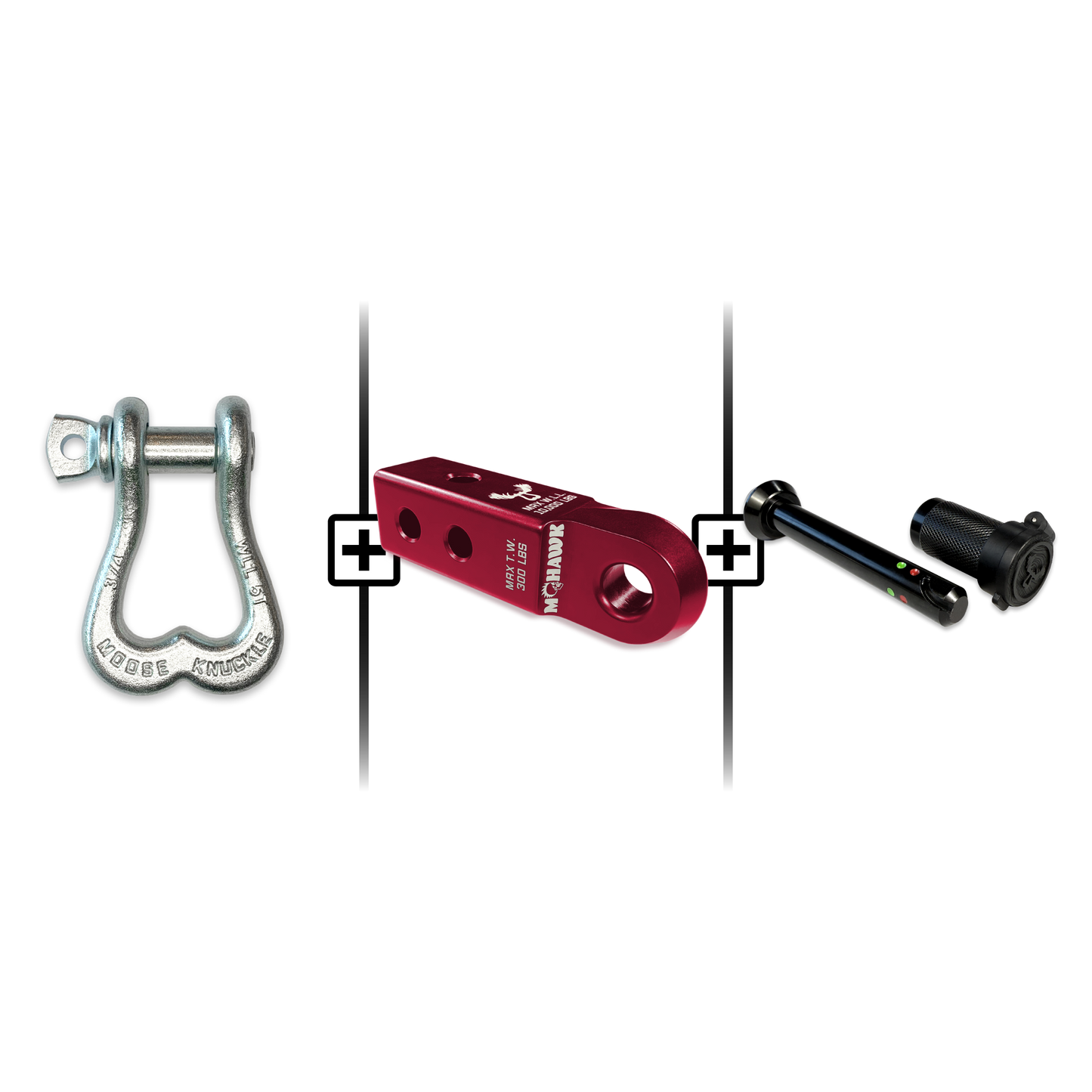 XL Shackle 3/4 Mohawk Receiver 2.0 Hitch Pin Bundle