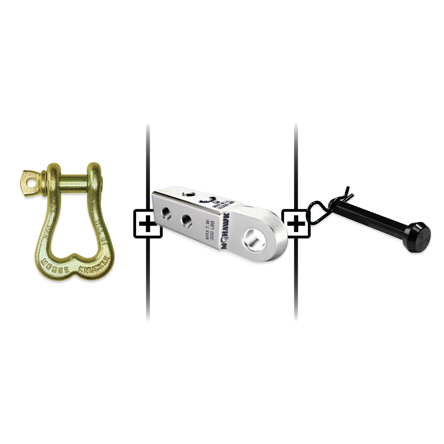 XL Shackle 3/4 Mohawk Receiver 2.0 Hitch Pin Bundle
