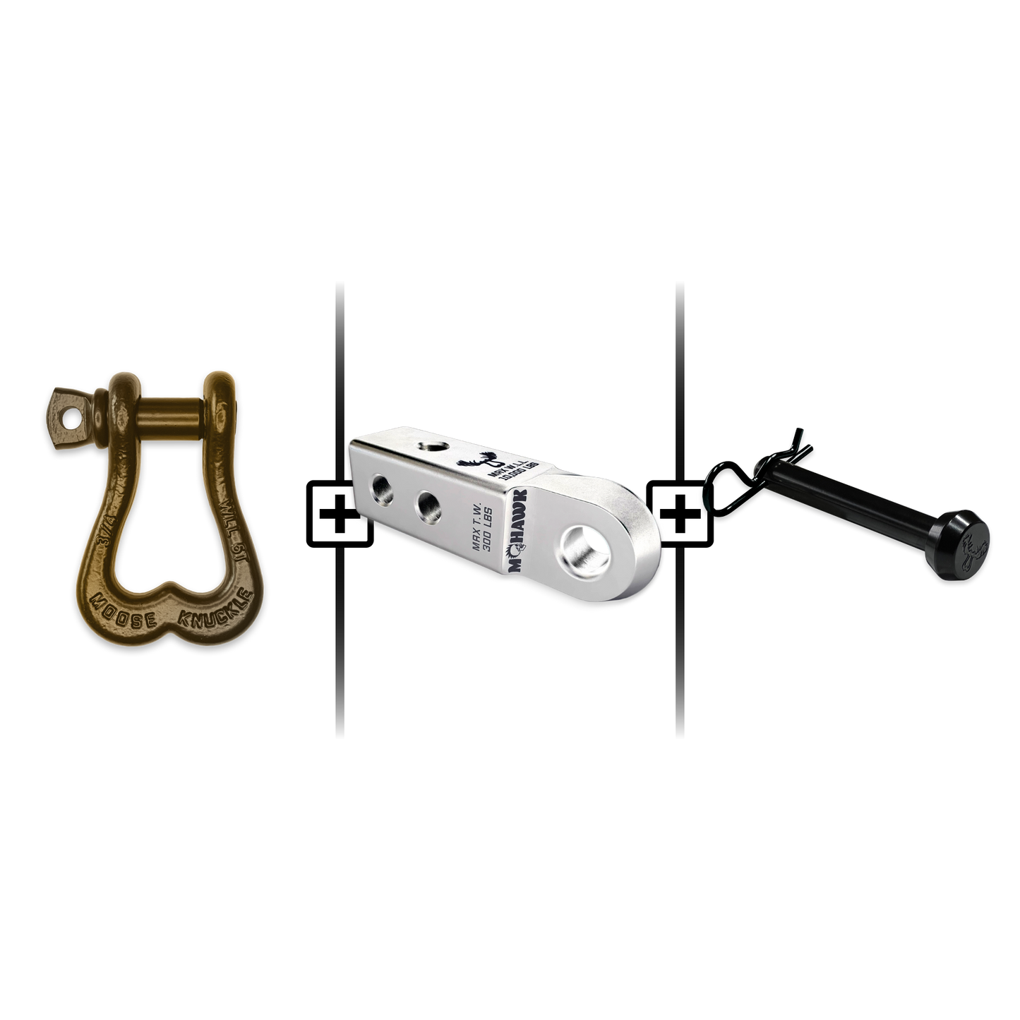 XL Shackle 3/4 Mohawk Receiver 2.0 Hitch Pin Bundle