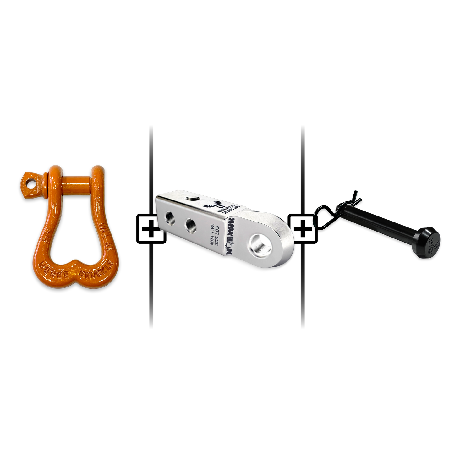 XL Shackle 3/4 Mohawk Receiver 2.0 Hitch Pin Bundle