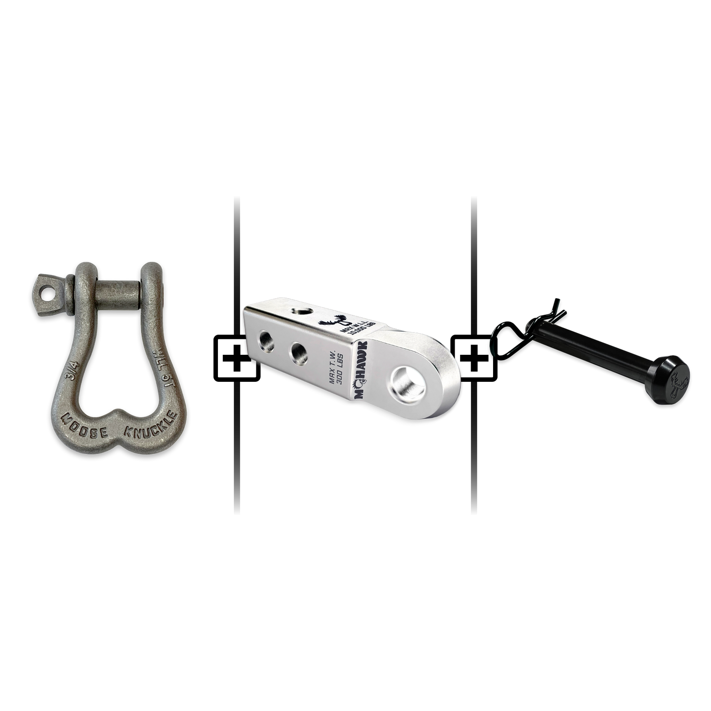 XL Shackle 3/4 Mohawk Receiver 2.0 Hitch Pin Bundle