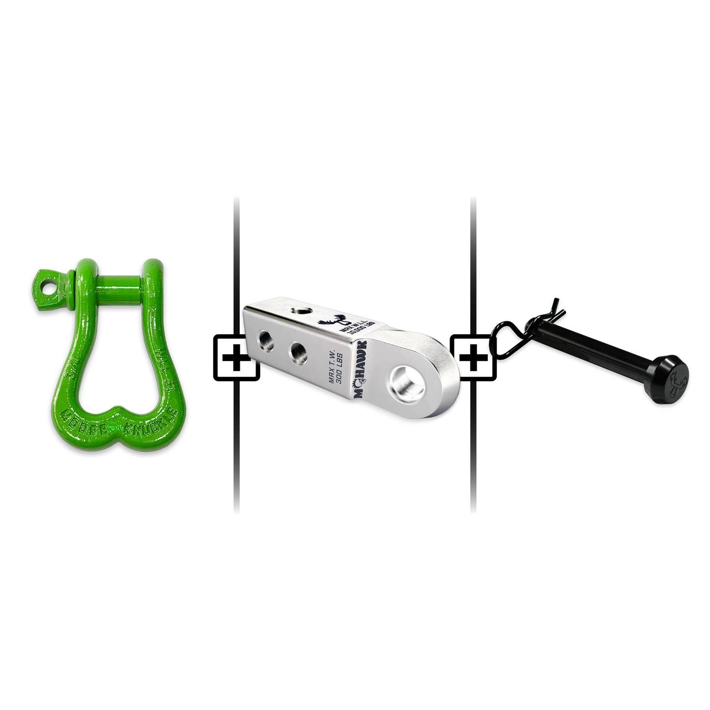 XL Shackle 3/4 Mohawk Receiver 2.0 Hitch Pin Bundle