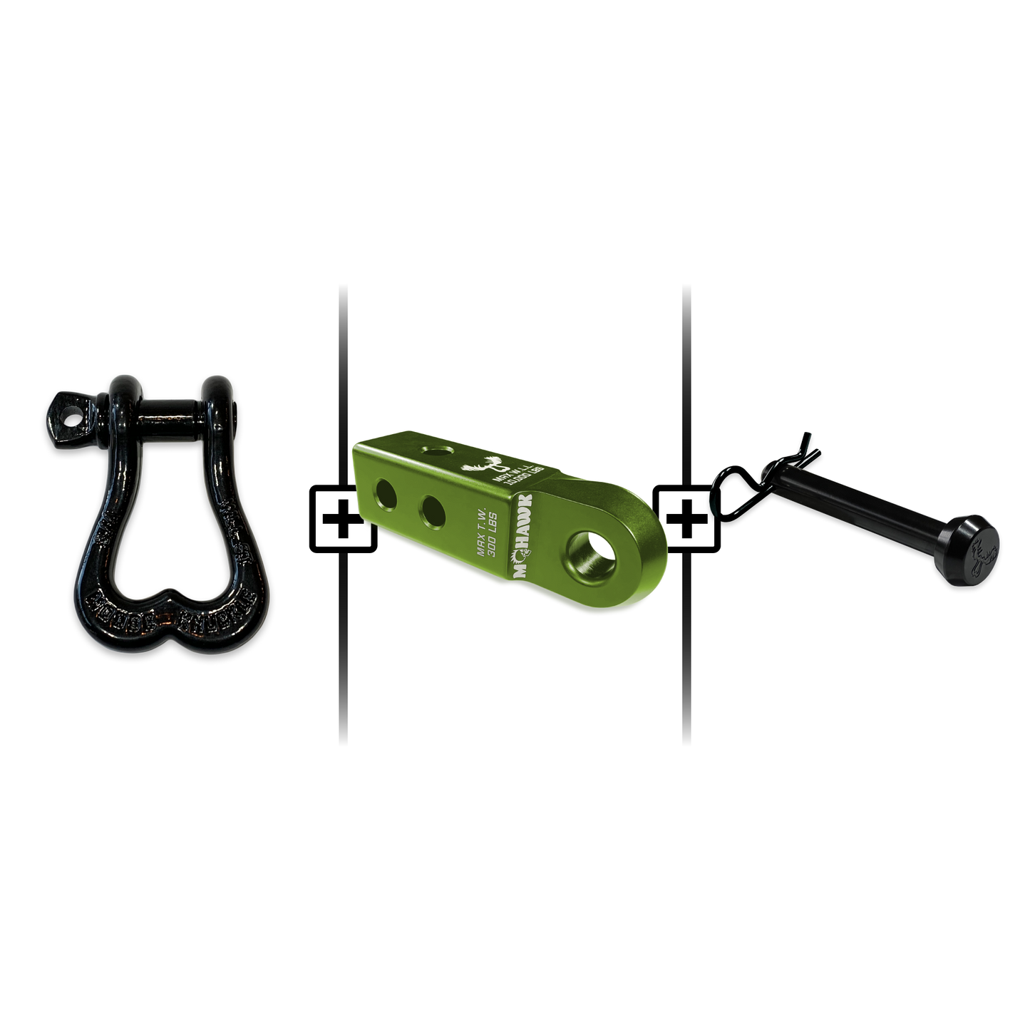 XL Shackle 3/4 Mohawk Receiver 2.0 Hitch Pin Bundle