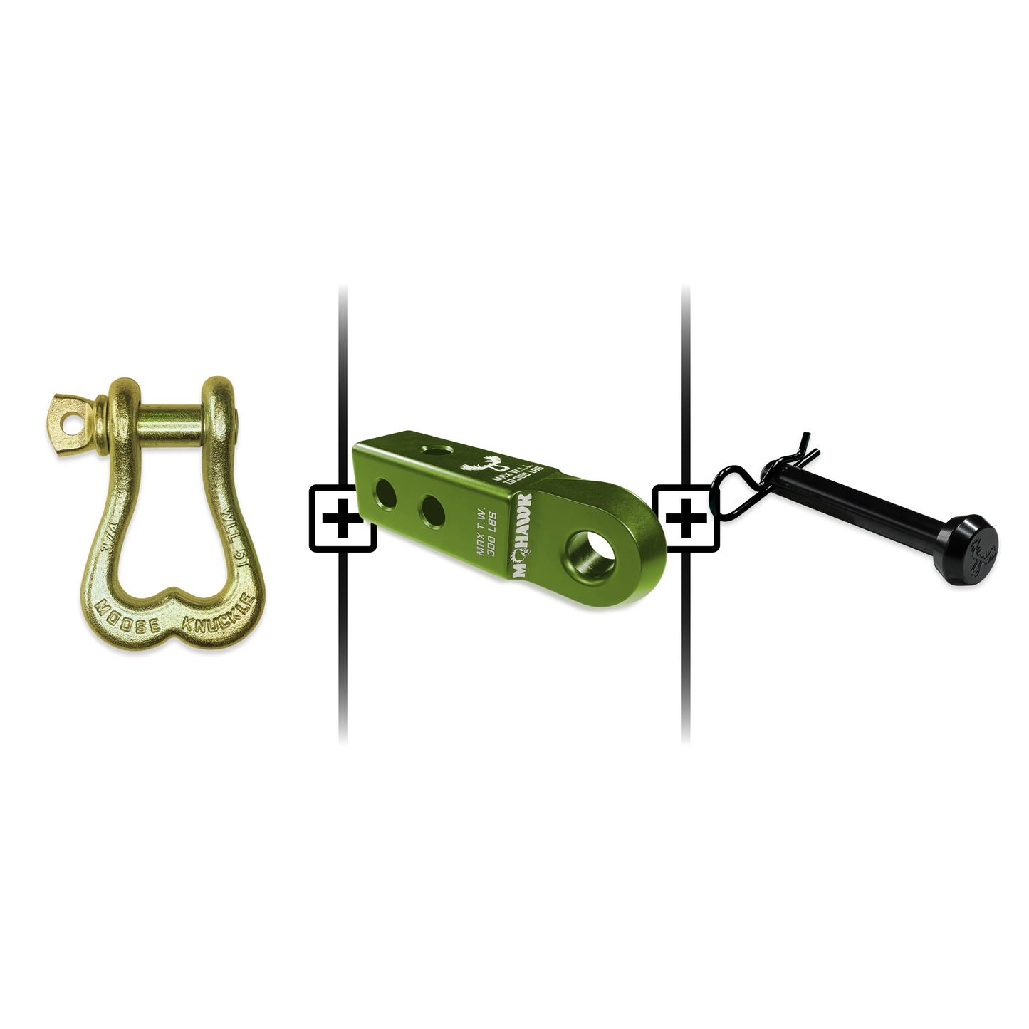 XL Shackle 3/4 Mohawk Receiver 2.0 Hitch Pin Bundle