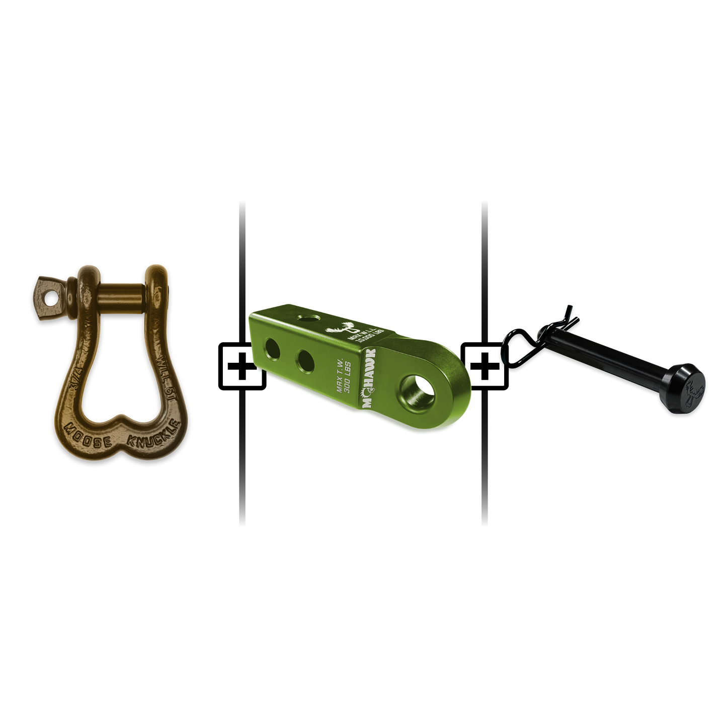 XL Shackle 3/4 Mohawk Receiver 2.0 Hitch Pin Bundle
