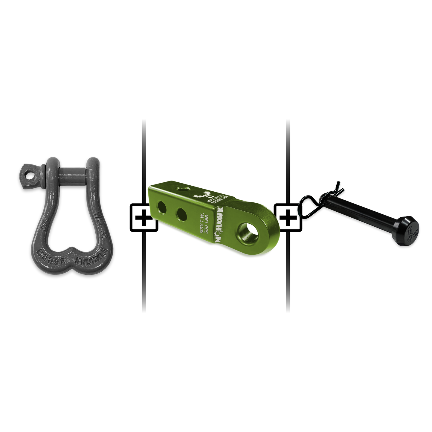 XL Shackle 3/4 Mohawk Receiver 2.0 Hitch Pin Bundle