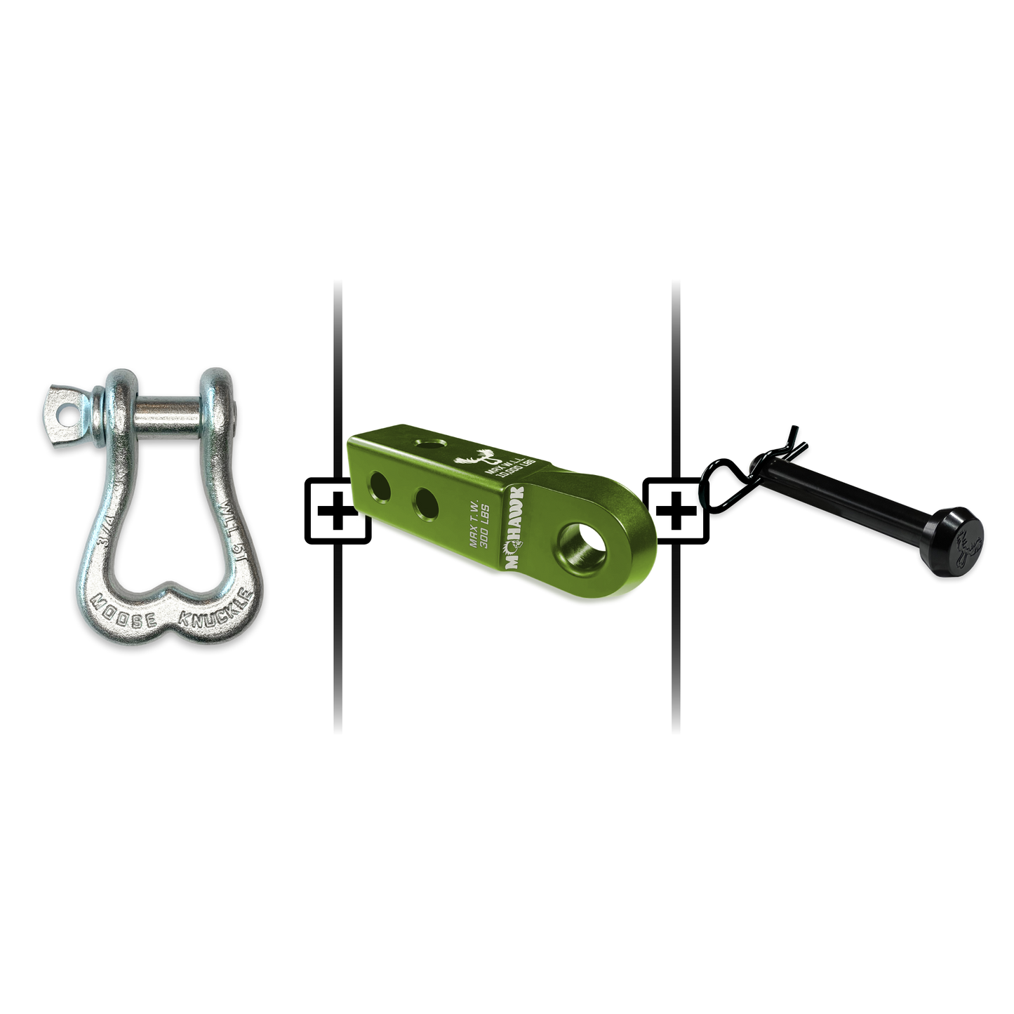 XL Shackle 3/4 Mohawk Receiver 2.0 Hitch Pin Bundle