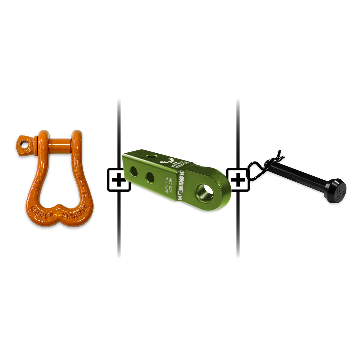 XL Shackle 3/4 Mohawk Receiver 2.0 Hitch Pin Bundle