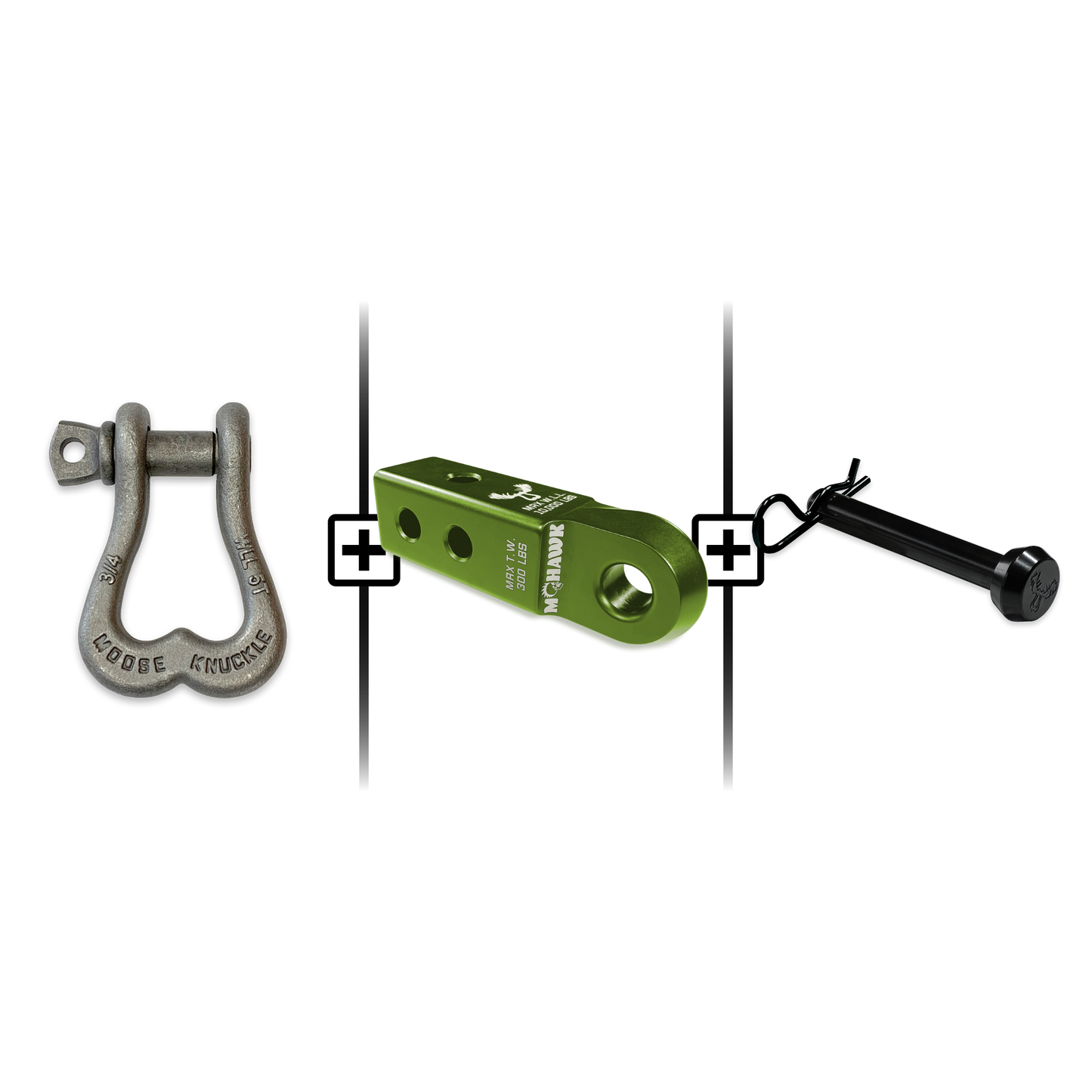 XL Shackle 3/4 Mohawk Receiver 2.0 Hitch Pin Bundle