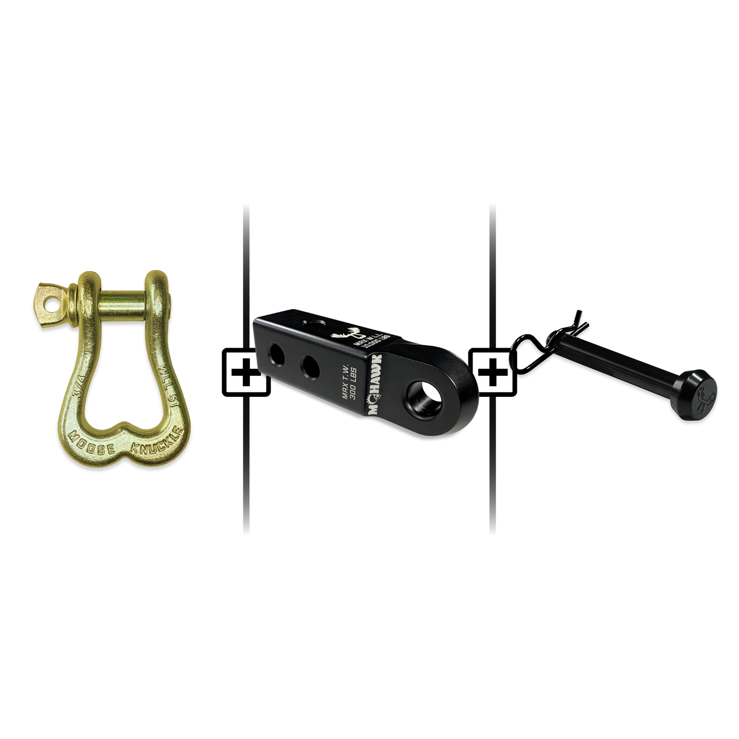 XL Shackle 3/4 Mohawk Receiver 2.0 Hitch Pin Bundle