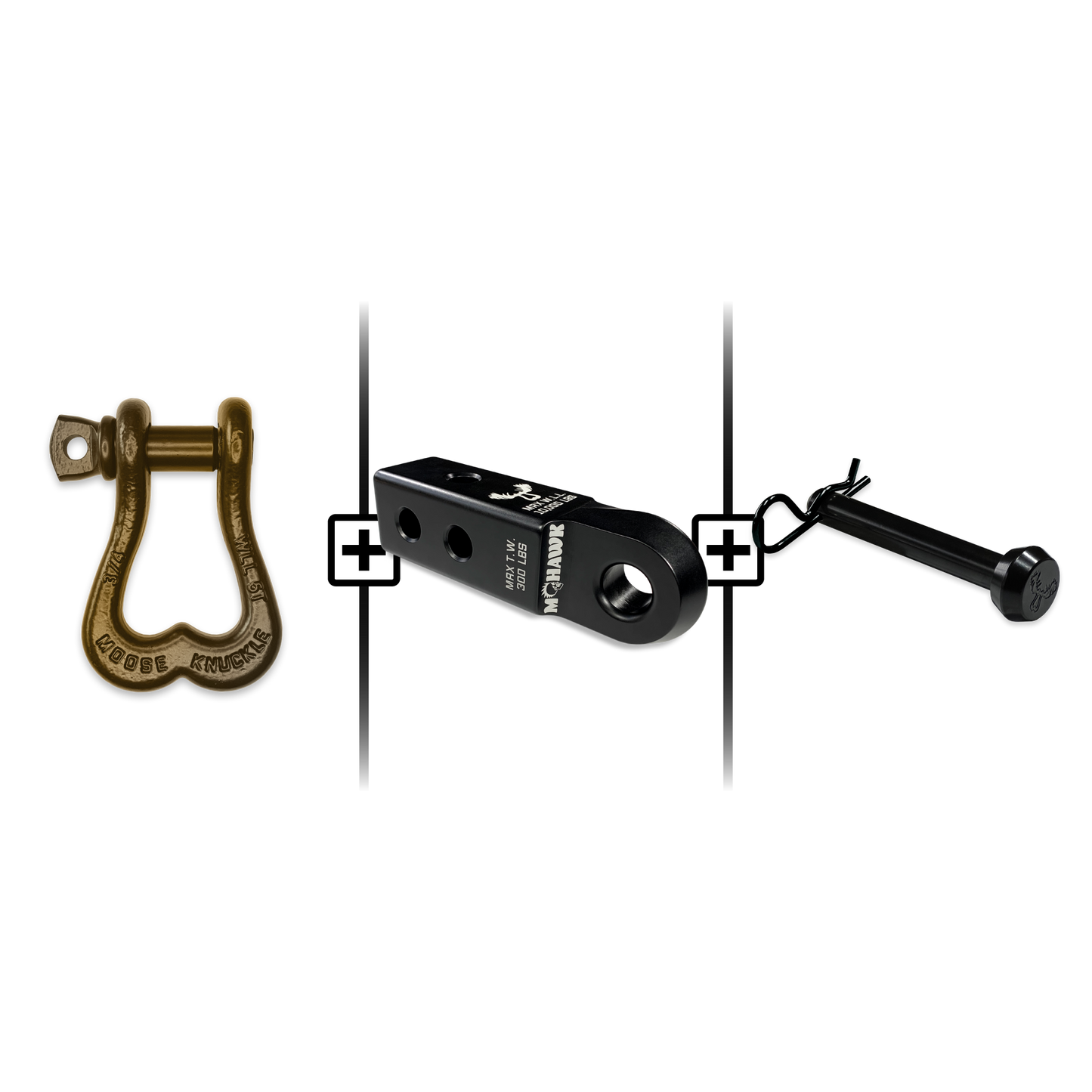XL Shackle 3/4 Mohawk Receiver 2.0 Hitch Pin Bundle