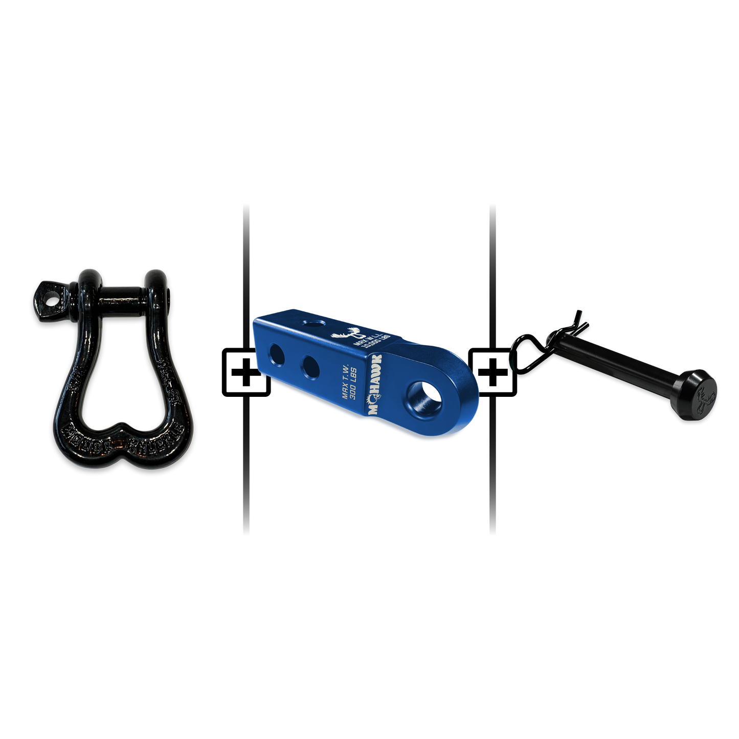 XL Shackle 3/4 Mohawk Receiver 2.0 Hitch Pin Bundle