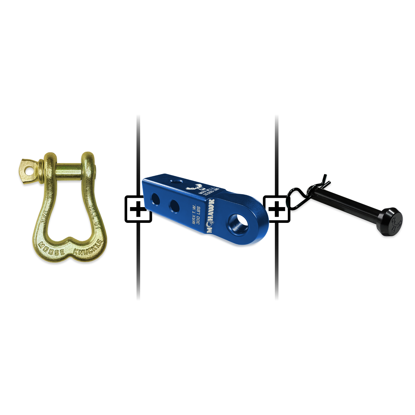 XL Shackle 3/4 Mohawk Receiver 2.0 Hitch Pin Bundle