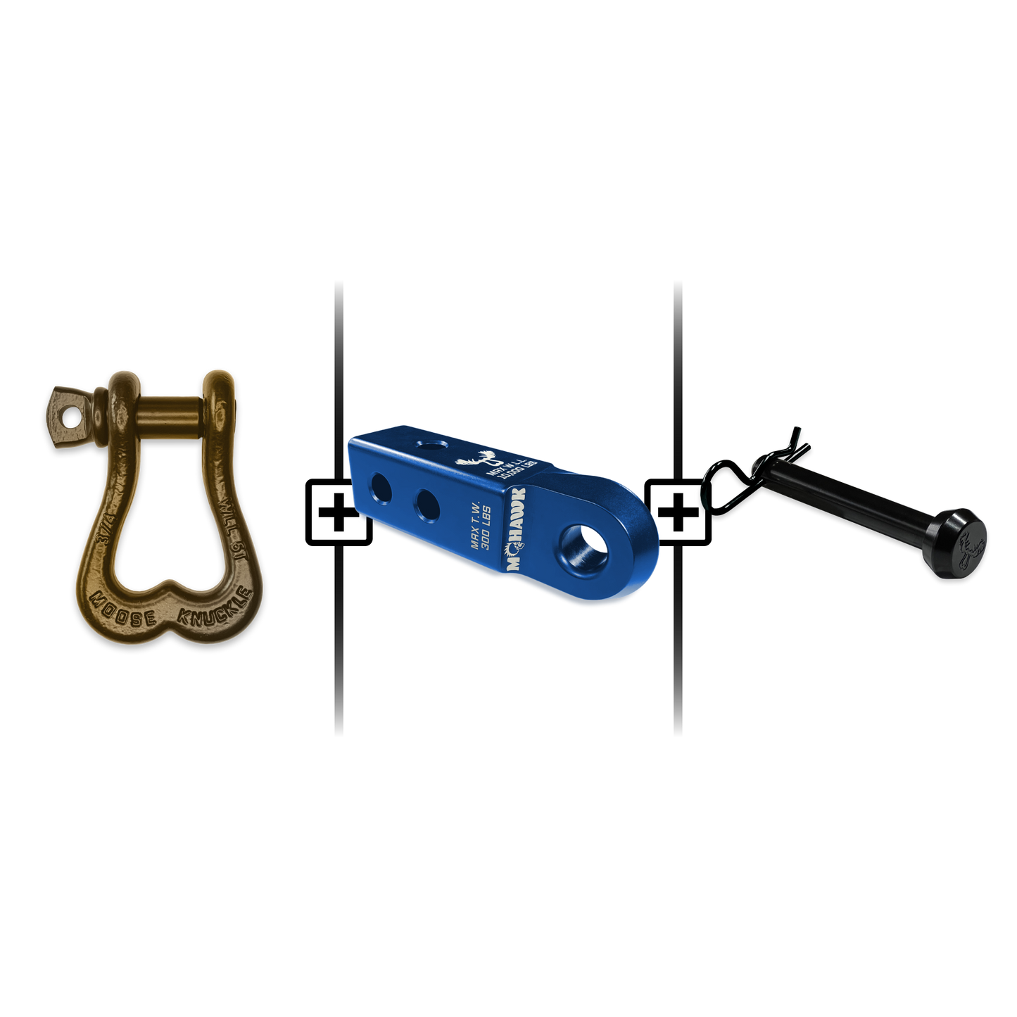 XL Shackle 3/4 Mohawk Receiver 2.0 Hitch Pin Bundle