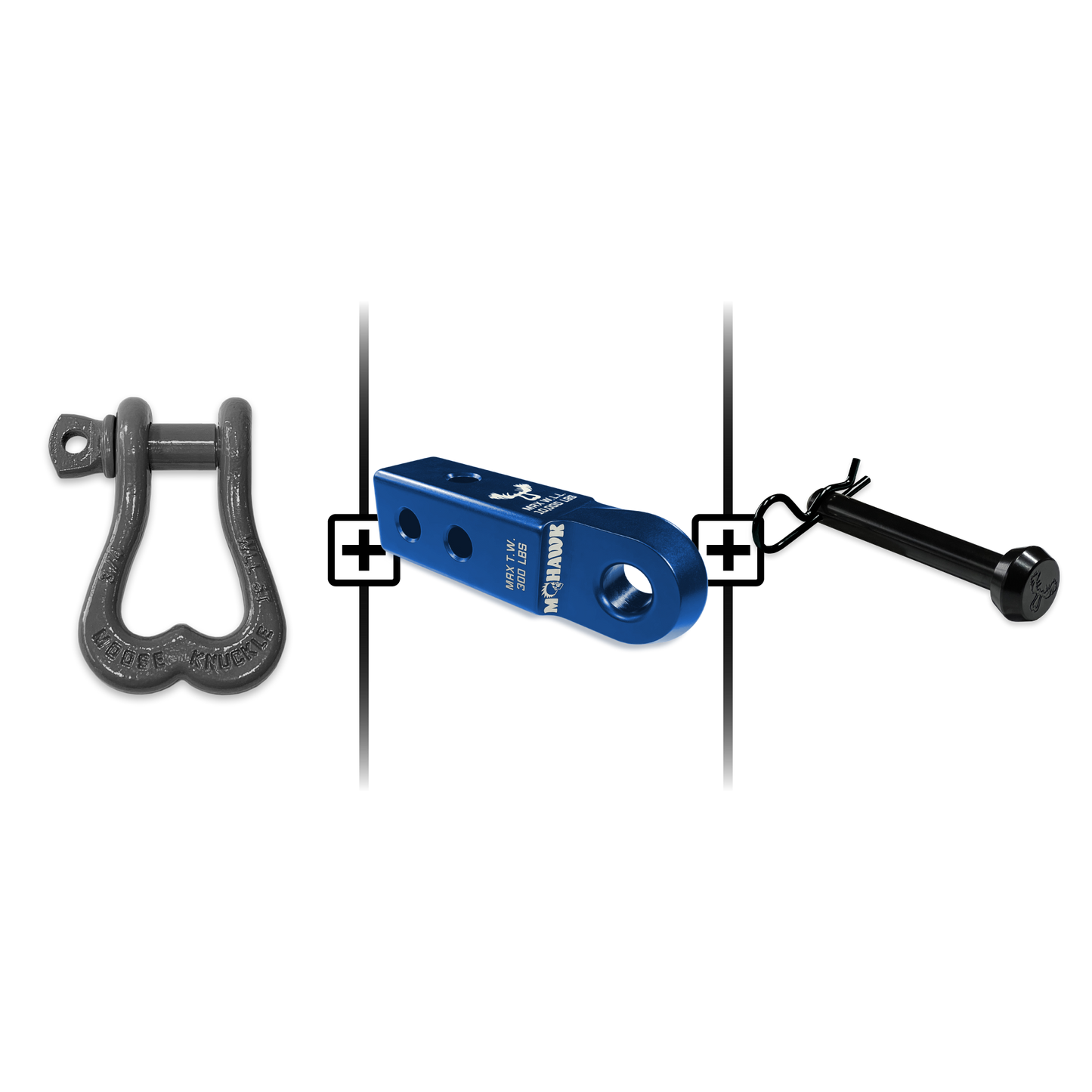 XL Shackle 3/4 Mohawk Receiver 2.0 Hitch Pin Bundle