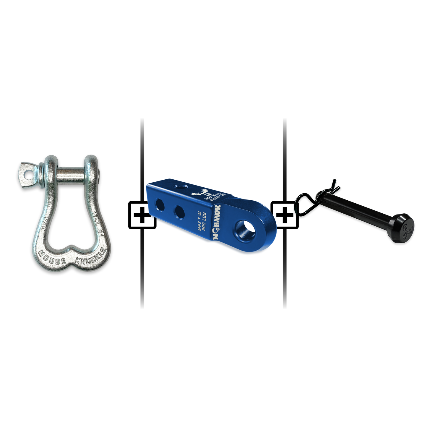 XL Shackle 3/4 Mohawk Receiver 2.0 Hitch Pin Bundle