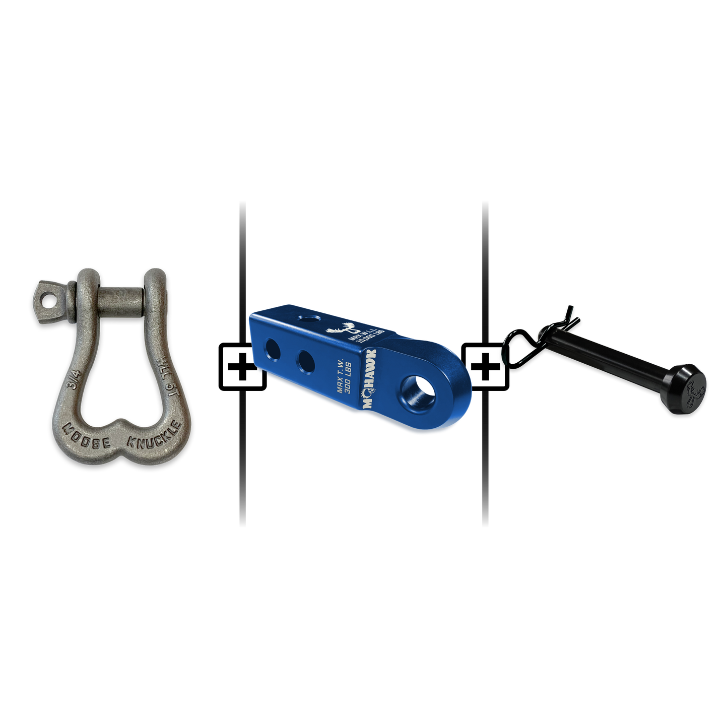 XL Shackle 3/4 Mohawk Receiver 2.0 Hitch Pin Bundle