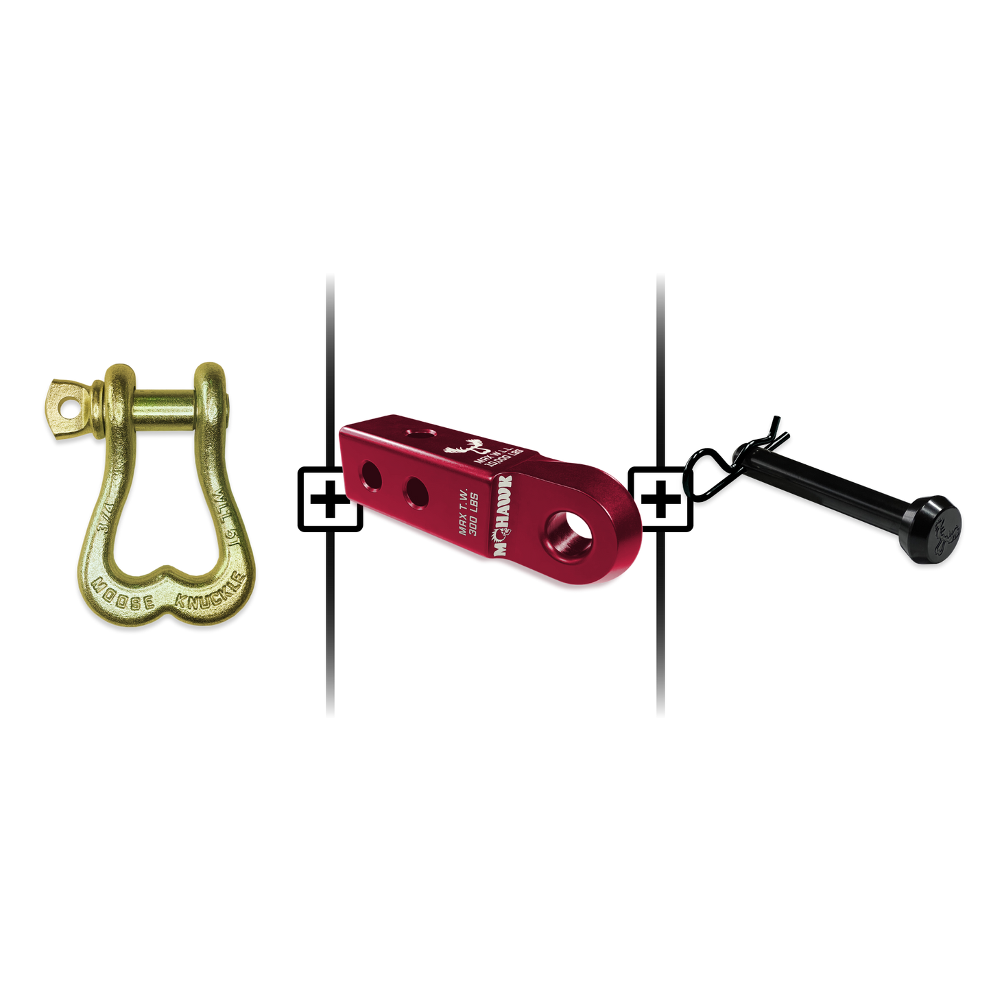 XL Shackle 3/4 Mohawk Receiver 2.0 Hitch Pin Bundle