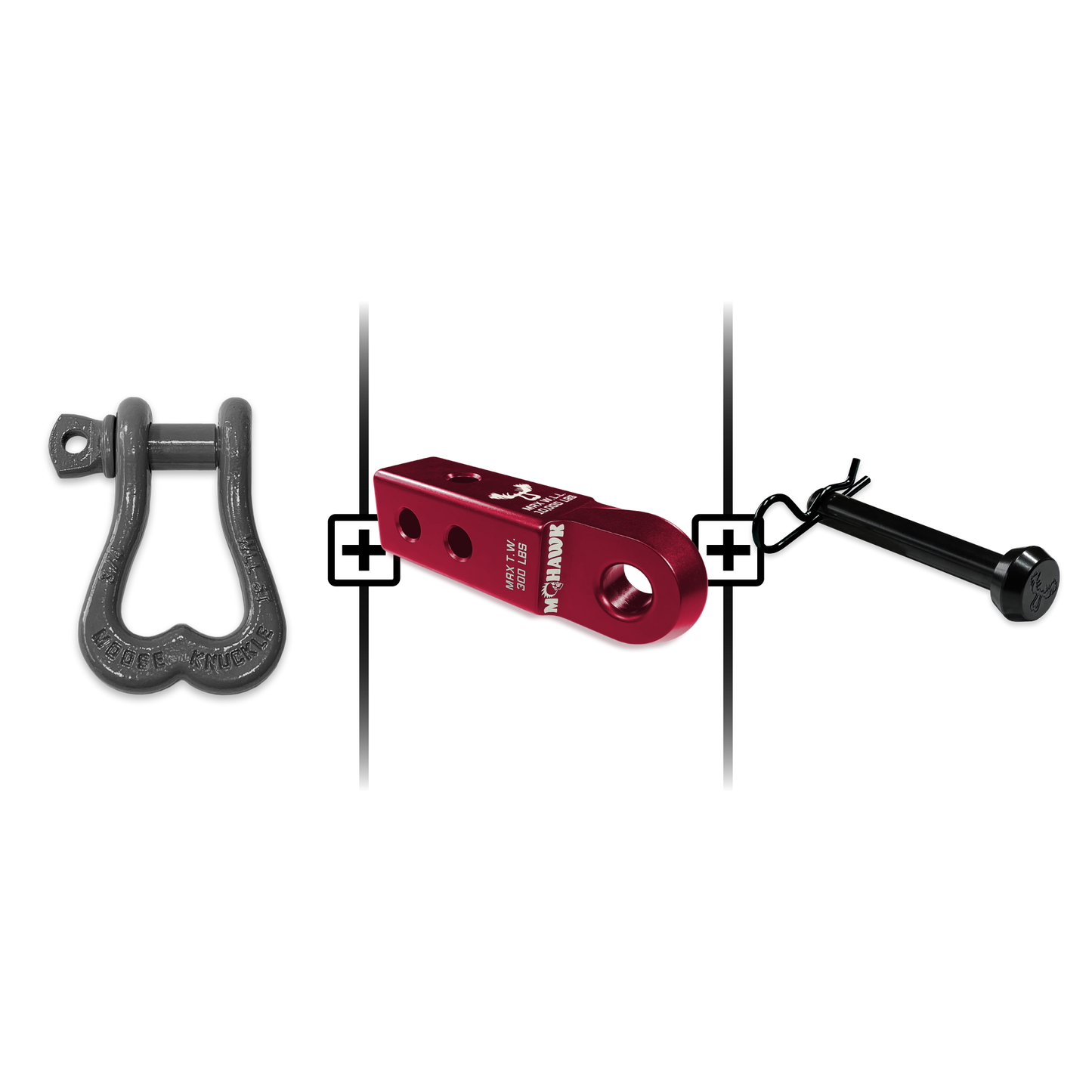 XL Shackle 3/4 Mohawk Receiver 2.0 Hitch Pin Bundle