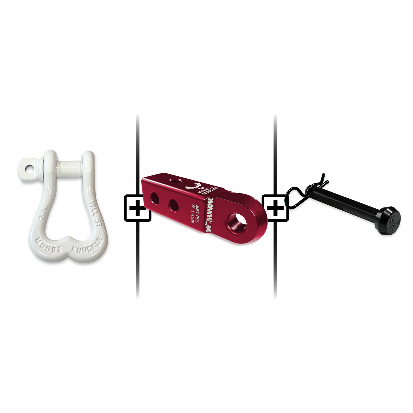 XL Shackle 3/4 Mohawk Receiver 2.0 Hitch Pin Bundle