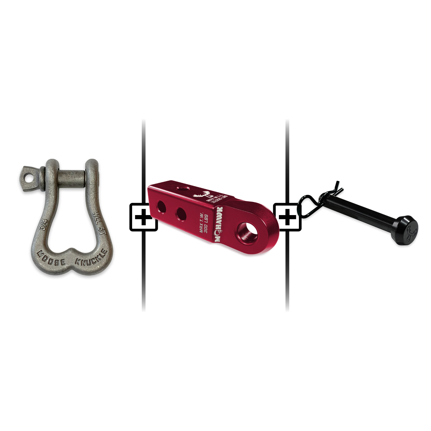 XL Shackle 3/4 Mohawk Receiver 2.0 Hitch Pin Bundle