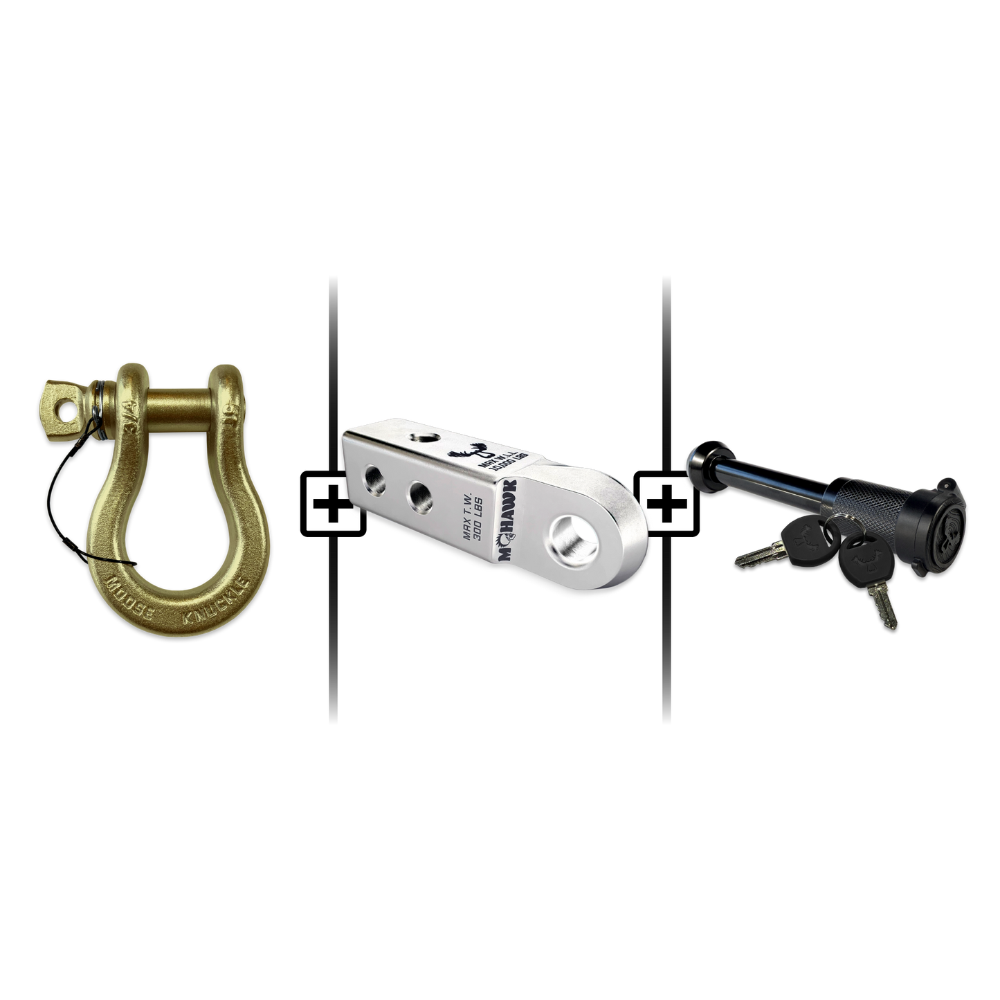 B'oh Spin Pin Shackle 3/4 Mohawk Receiver 2.0 Hitch Pin Bundle