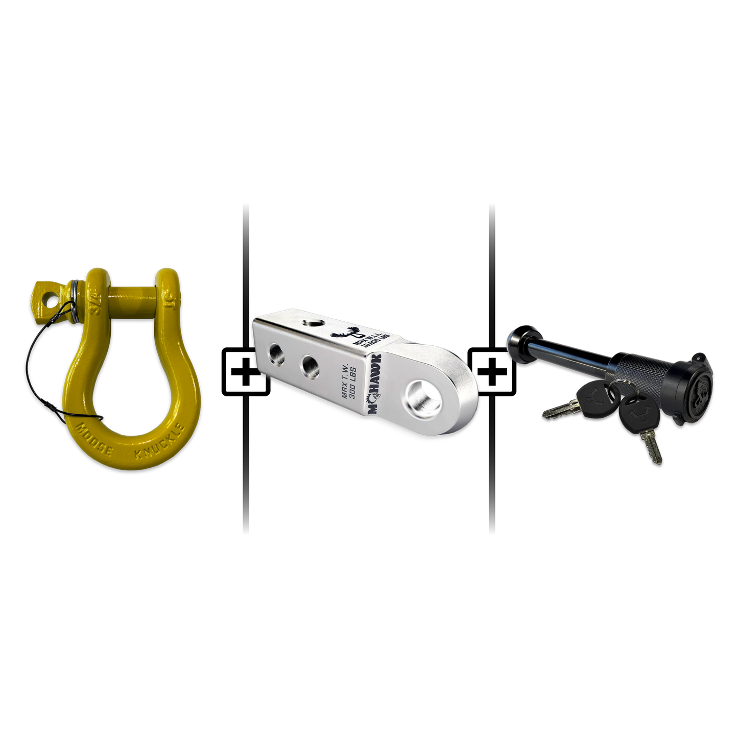 B'oh Spin Pin Shackle 3/4 Mohawk Receiver 2.0 Hitch Pin Bundle