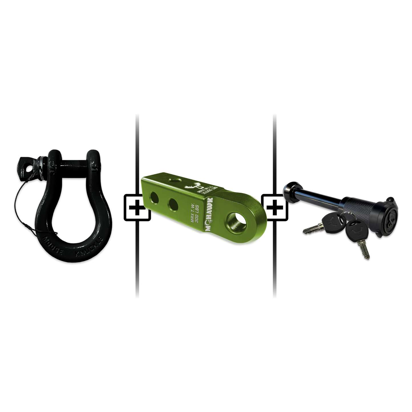 B'oh Spin Pin Shackle 3/4 Mohawk Receiver 2.0 Hitch Pin Bundle